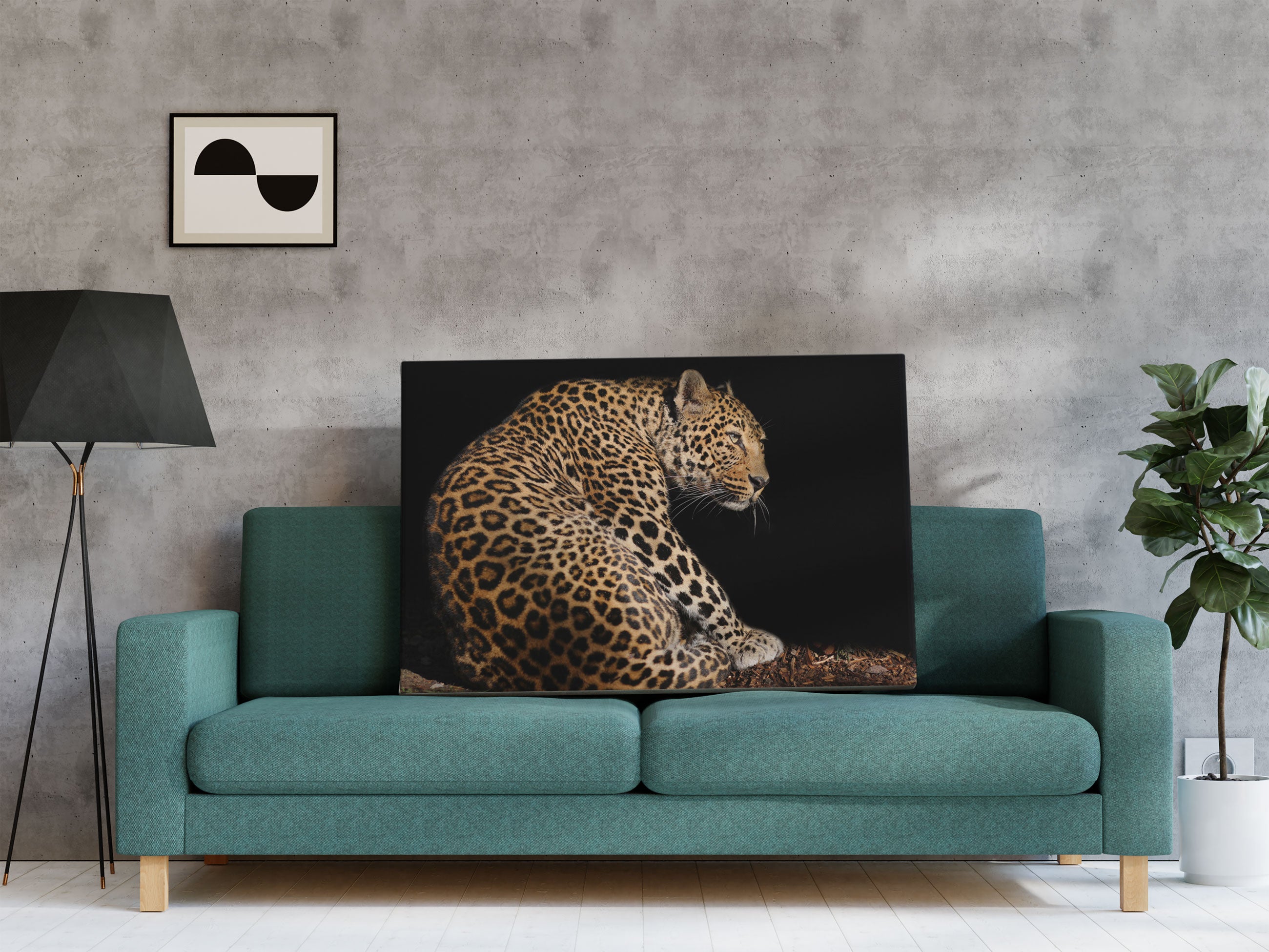 Anmutiger Leopard Leinwandbild Regal