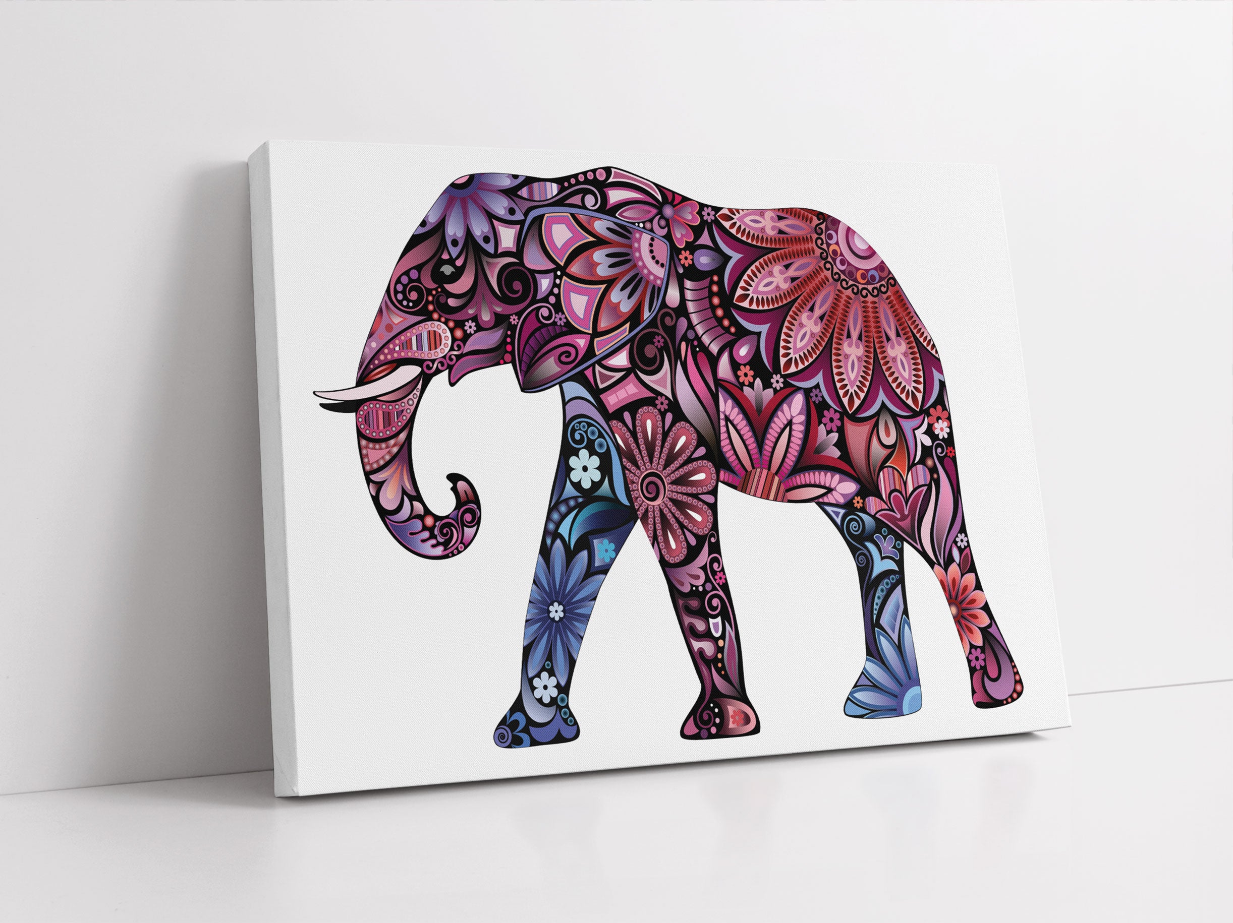 Elefant mit Ornamenten Leinwandbild Studio