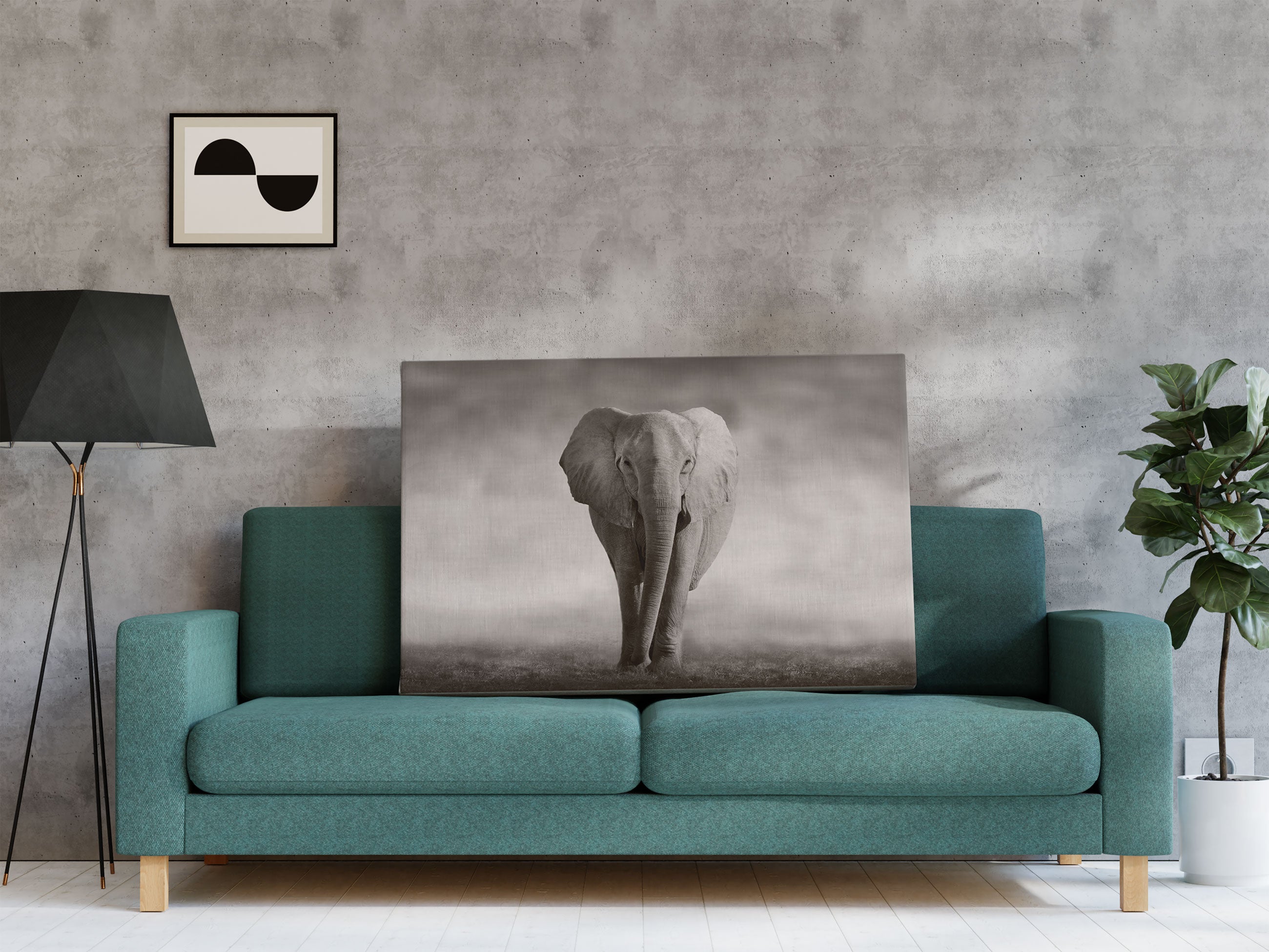 Einsamer Elefant Leinwandbild Regal