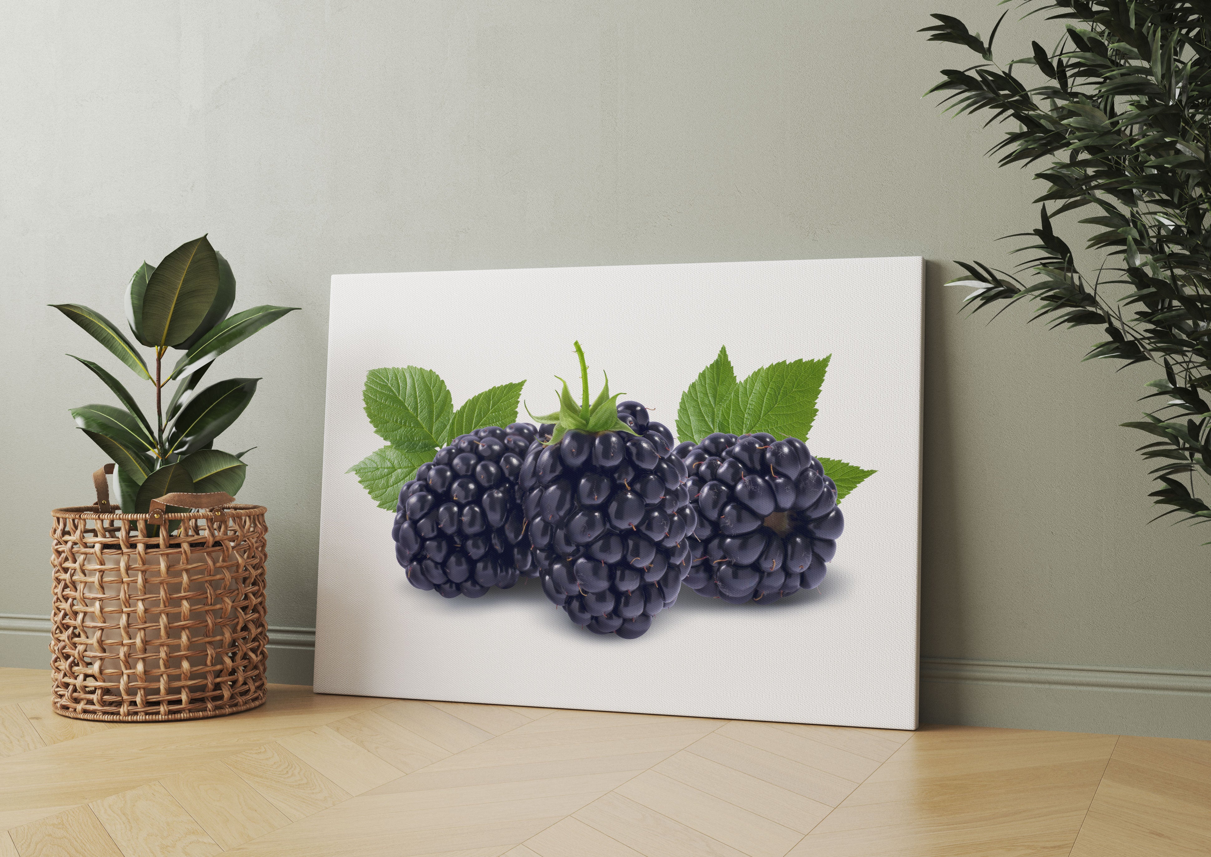 Leckere Brombeeren Leinwandbild Wohnzimmer