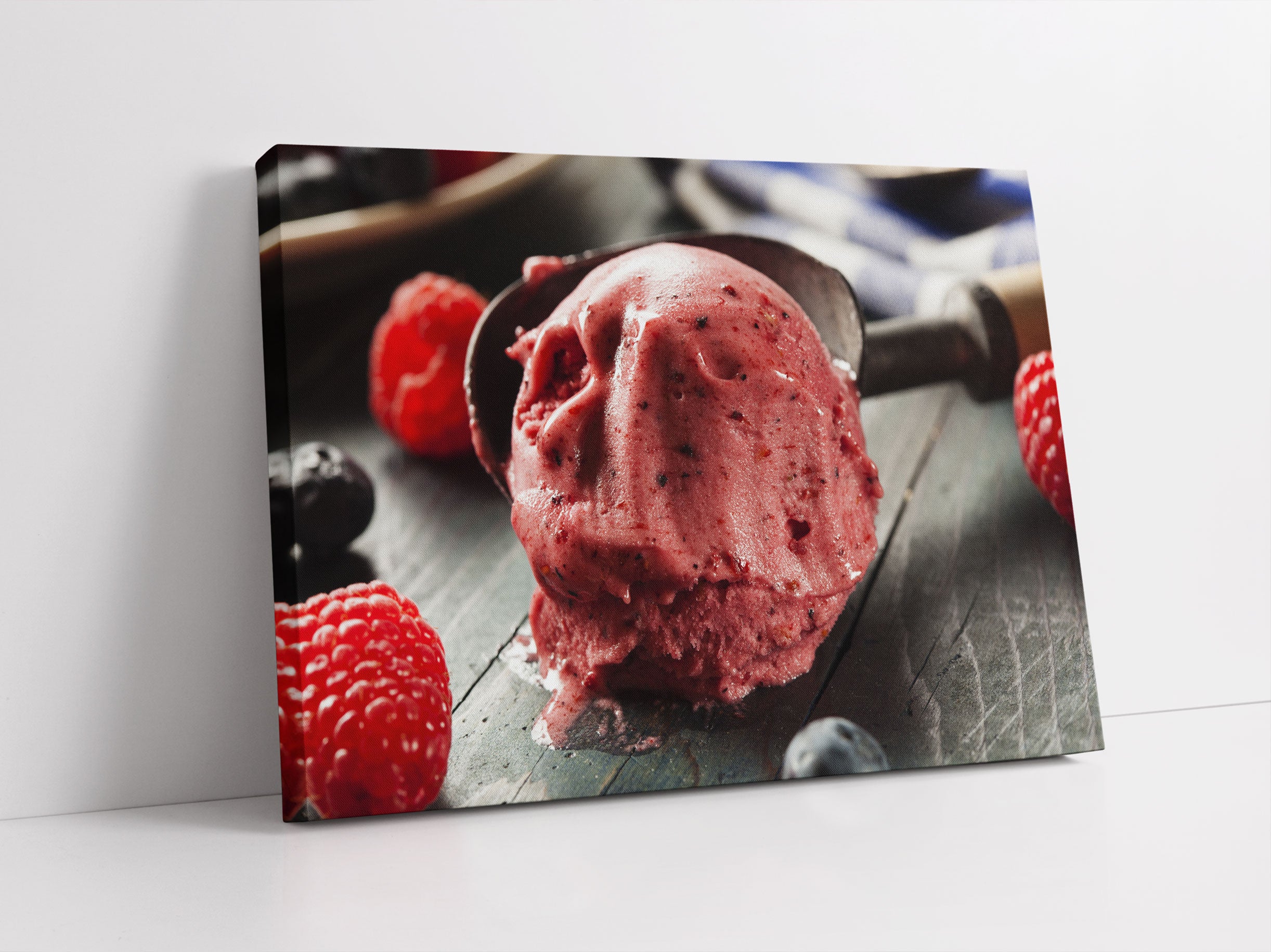 Köstliches Beeren Eis Leinwandbild Studio