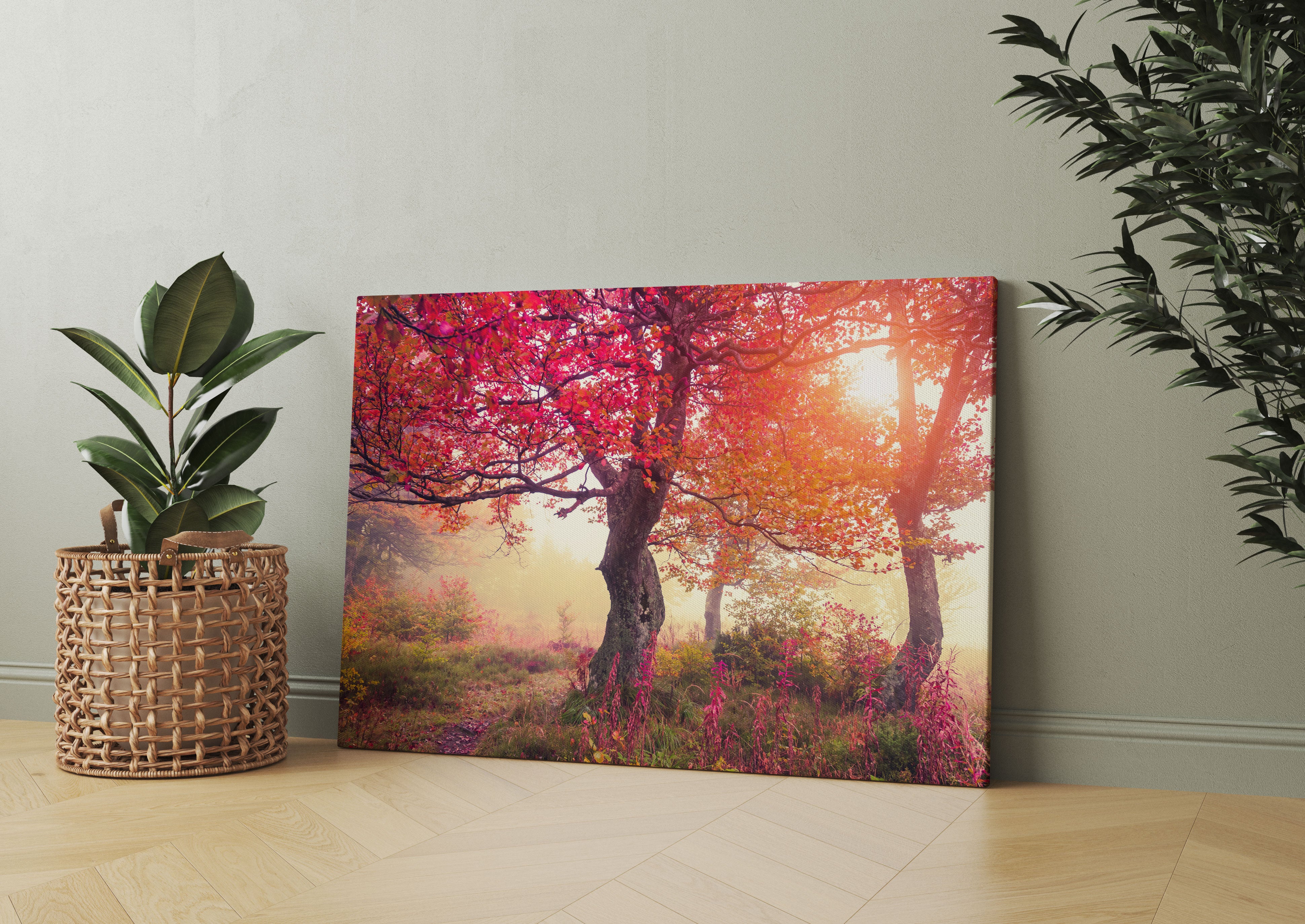 Traumhafte Herbstlandschaft Leinwandbild Wohnzimmer