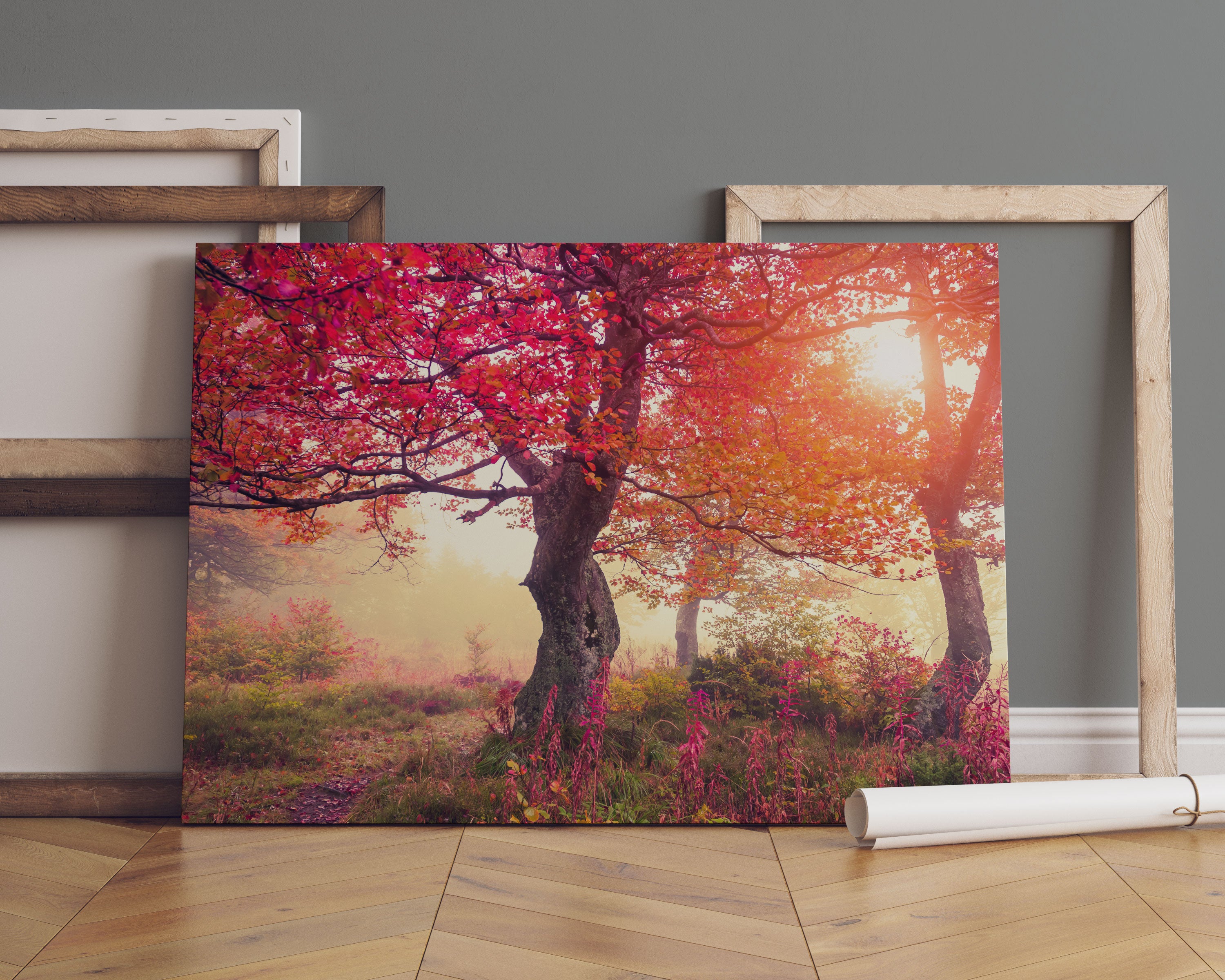 Traumhafte Herbstlandschaft Leinwandbild Sofa