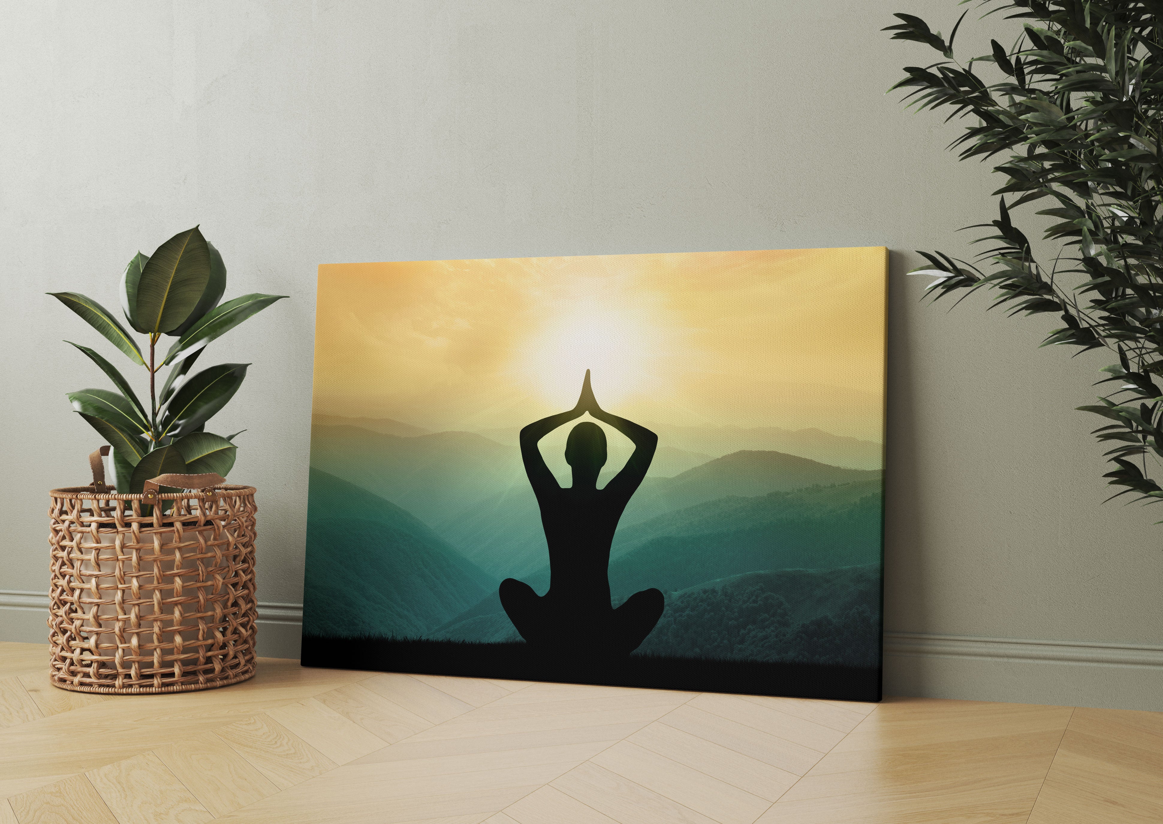 Yoga und Meditation Leinwandbild Wohnzimmer