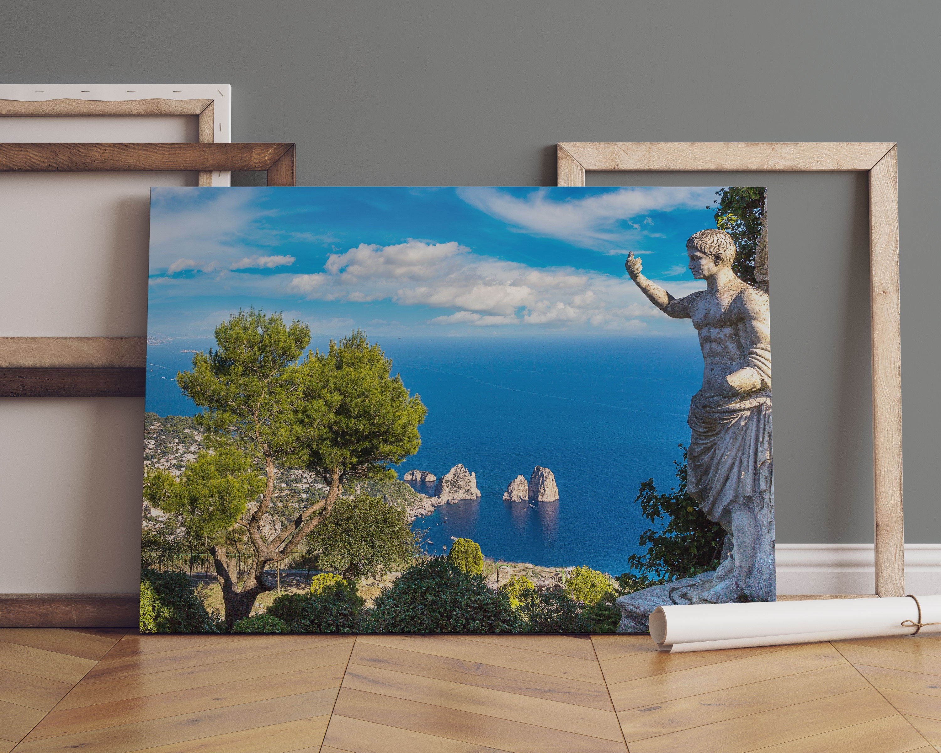 Insel Capri in Italien Leinwandbild Sofa