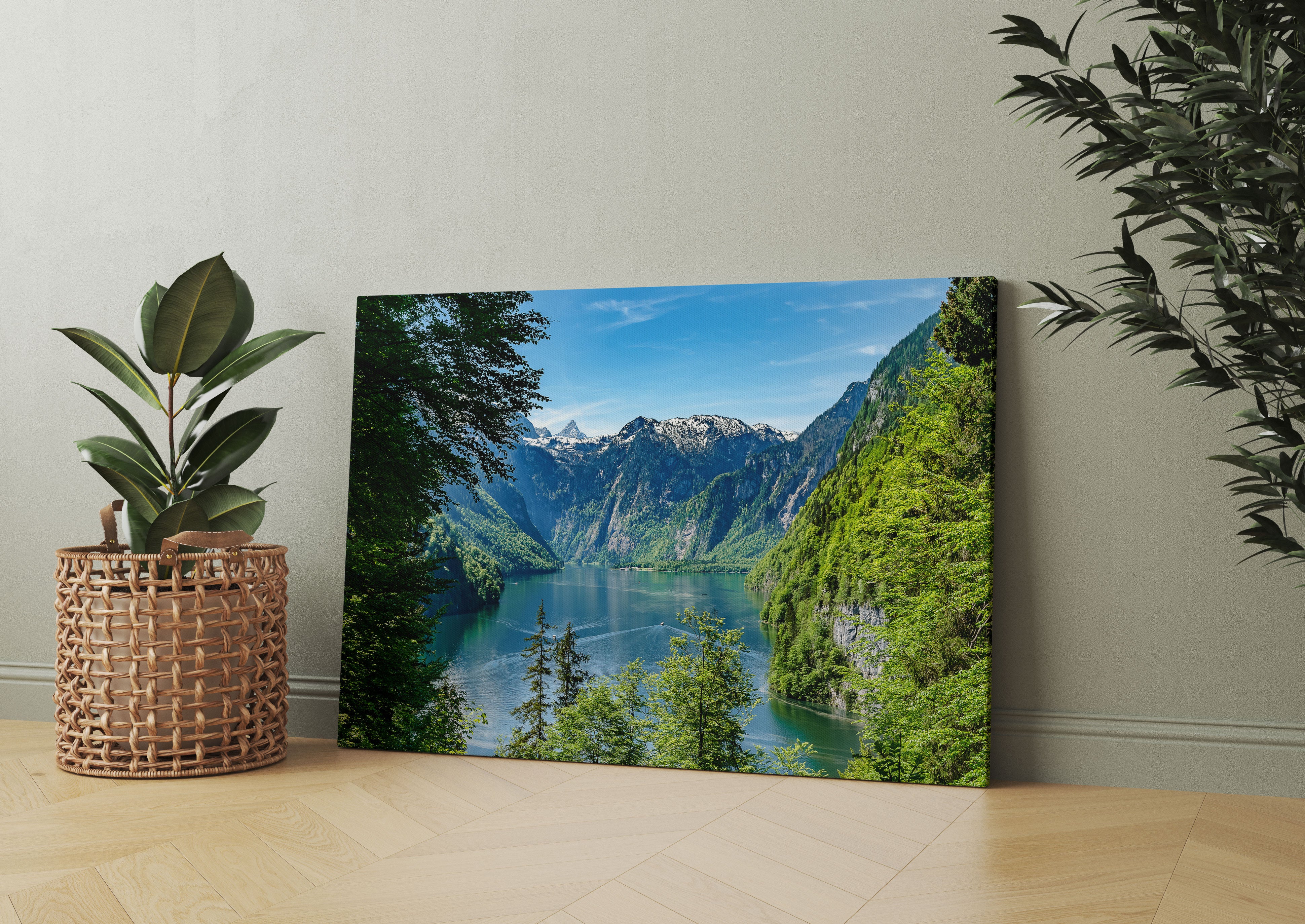 Blick auf den Königssee Leinwandbild Wohnzimmer