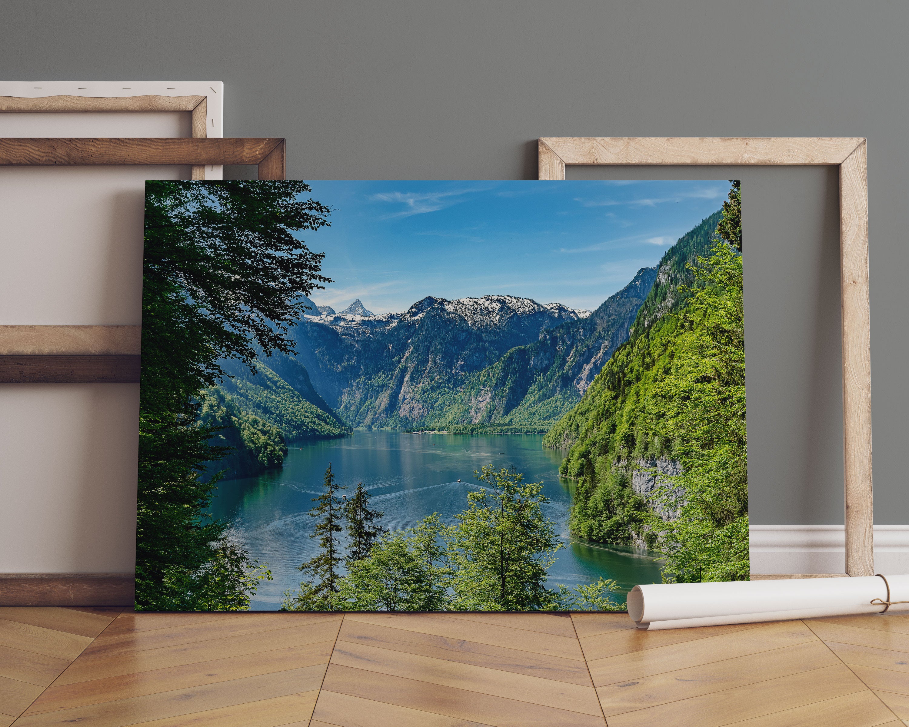 Blick auf den Königssee Leinwandbild Sofa