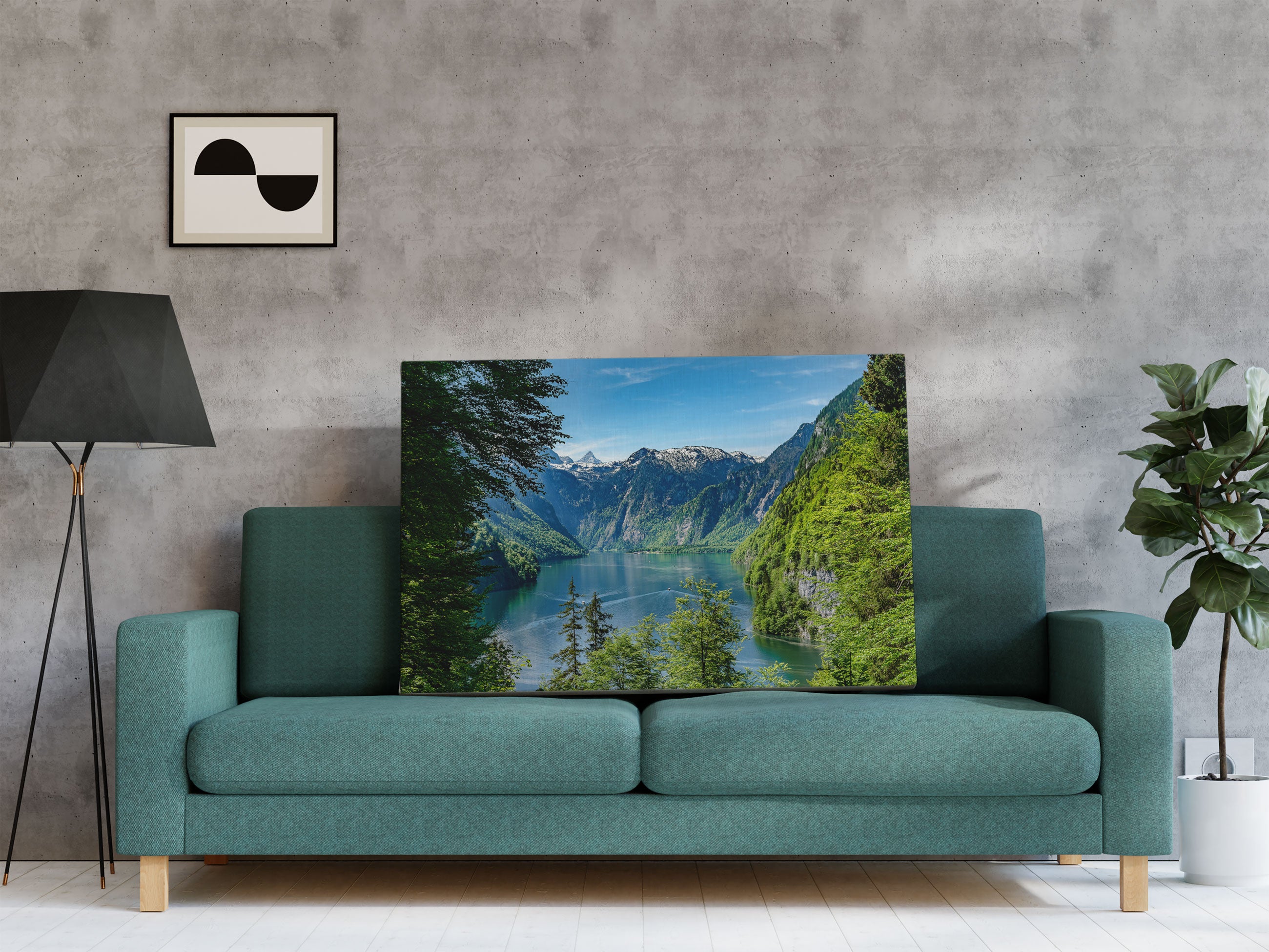 Blick auf den Königssee Leinwandbild Regal