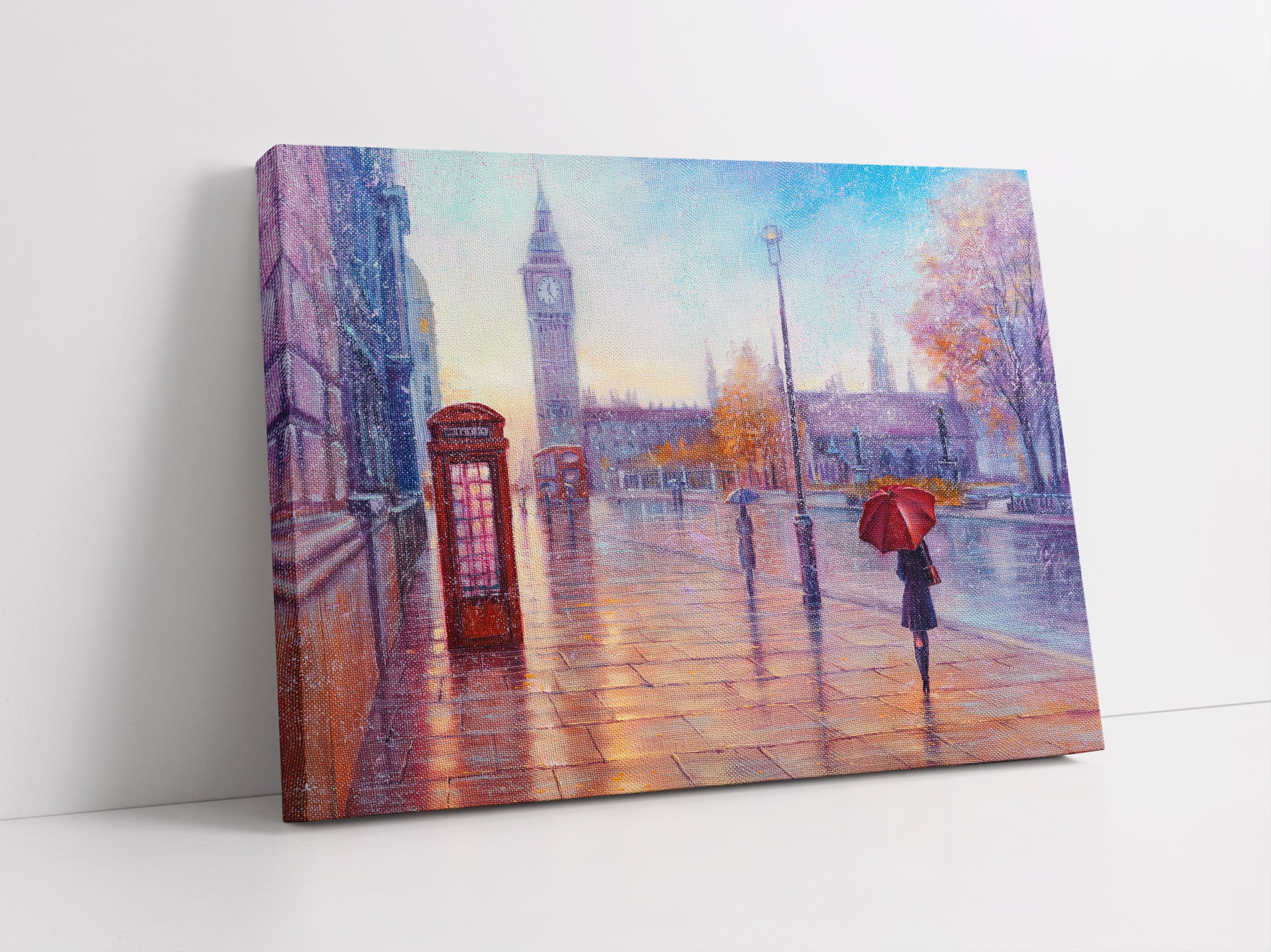 Regentag in London mit Big Ben Leinwandbild Studio