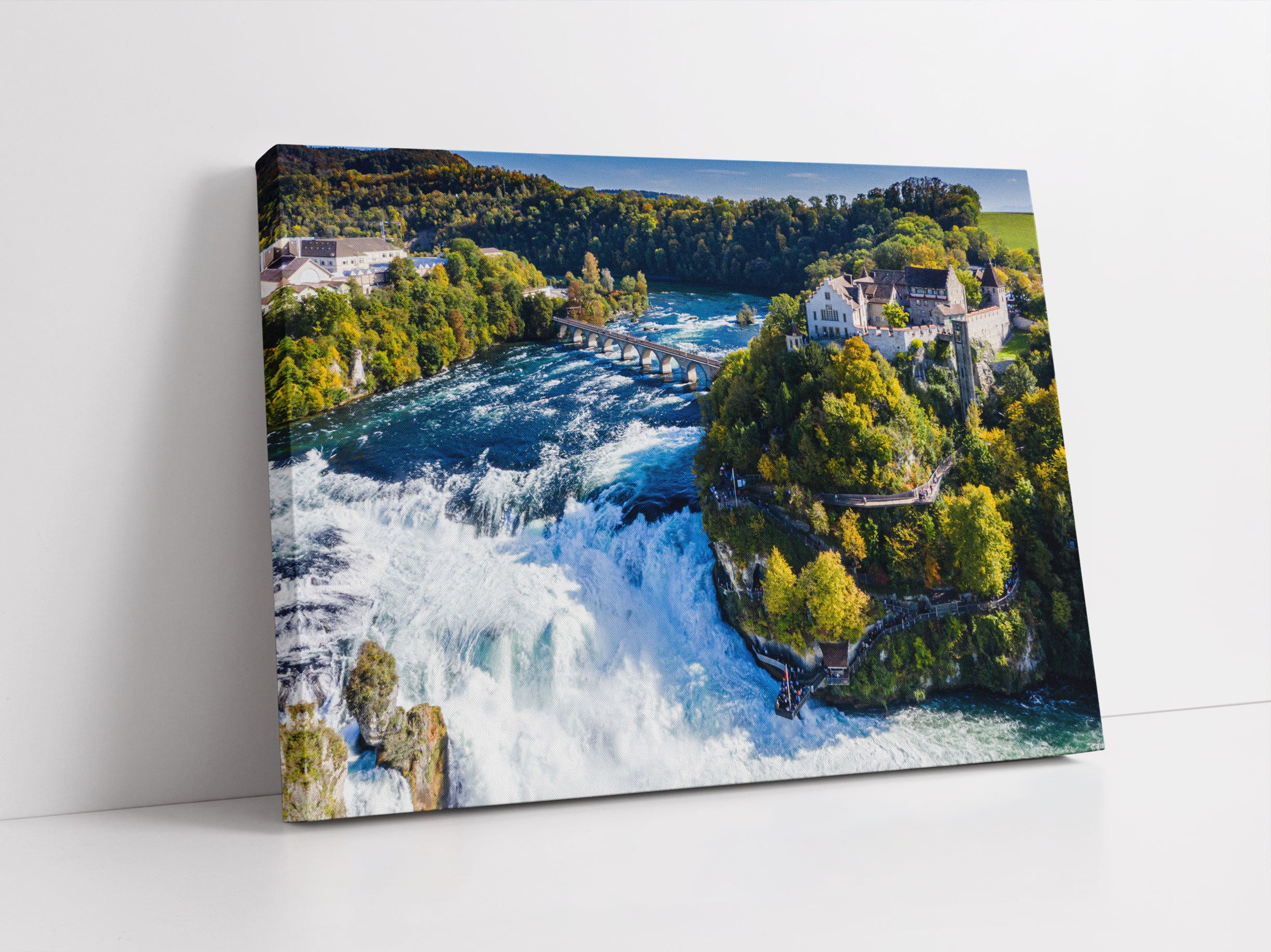 Panorama vom Rheinfall in der Schweiz Leinwandbild Studio