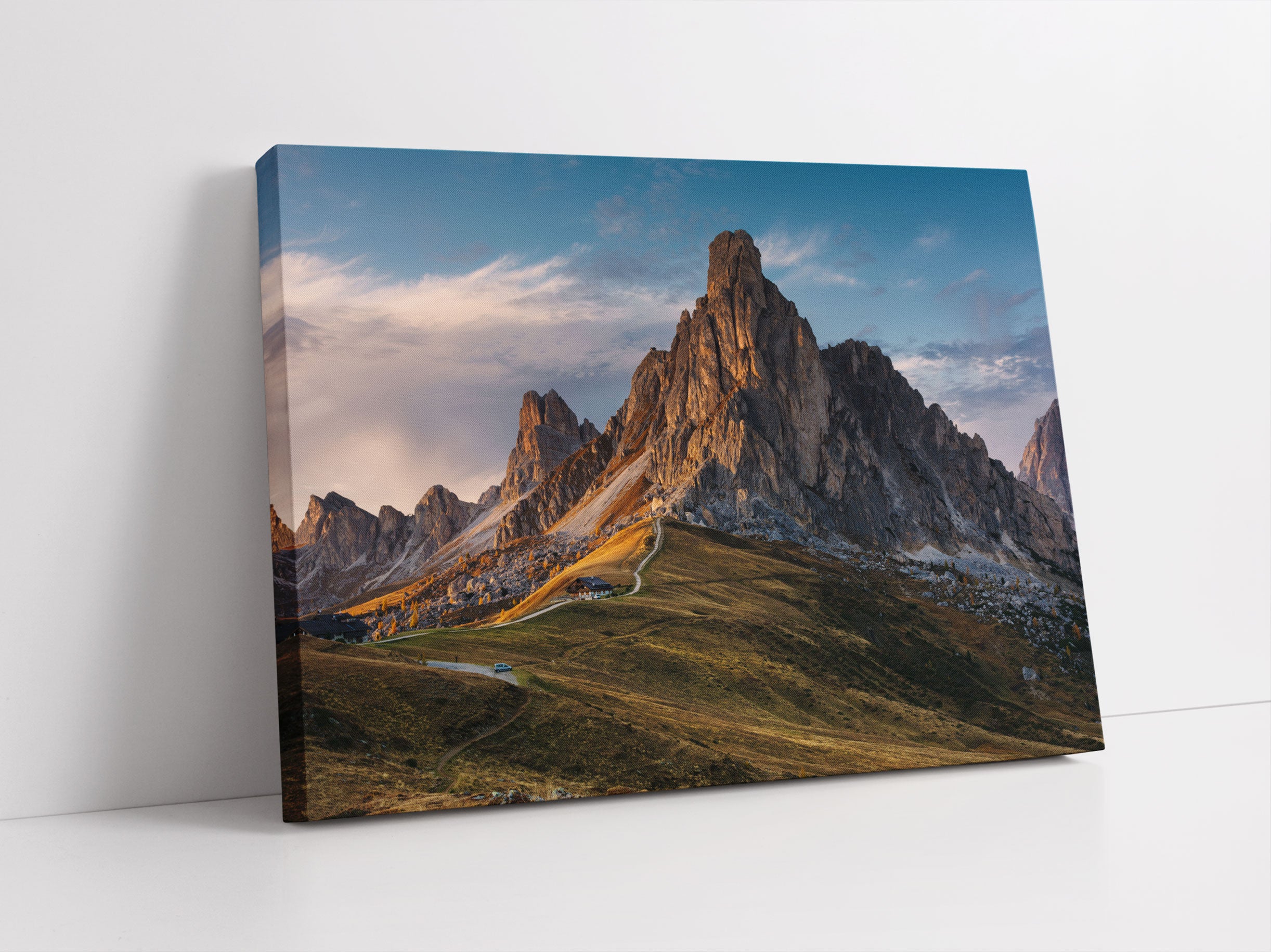 Dolomiten im Sonnenuntergang Leinwandbild Studio