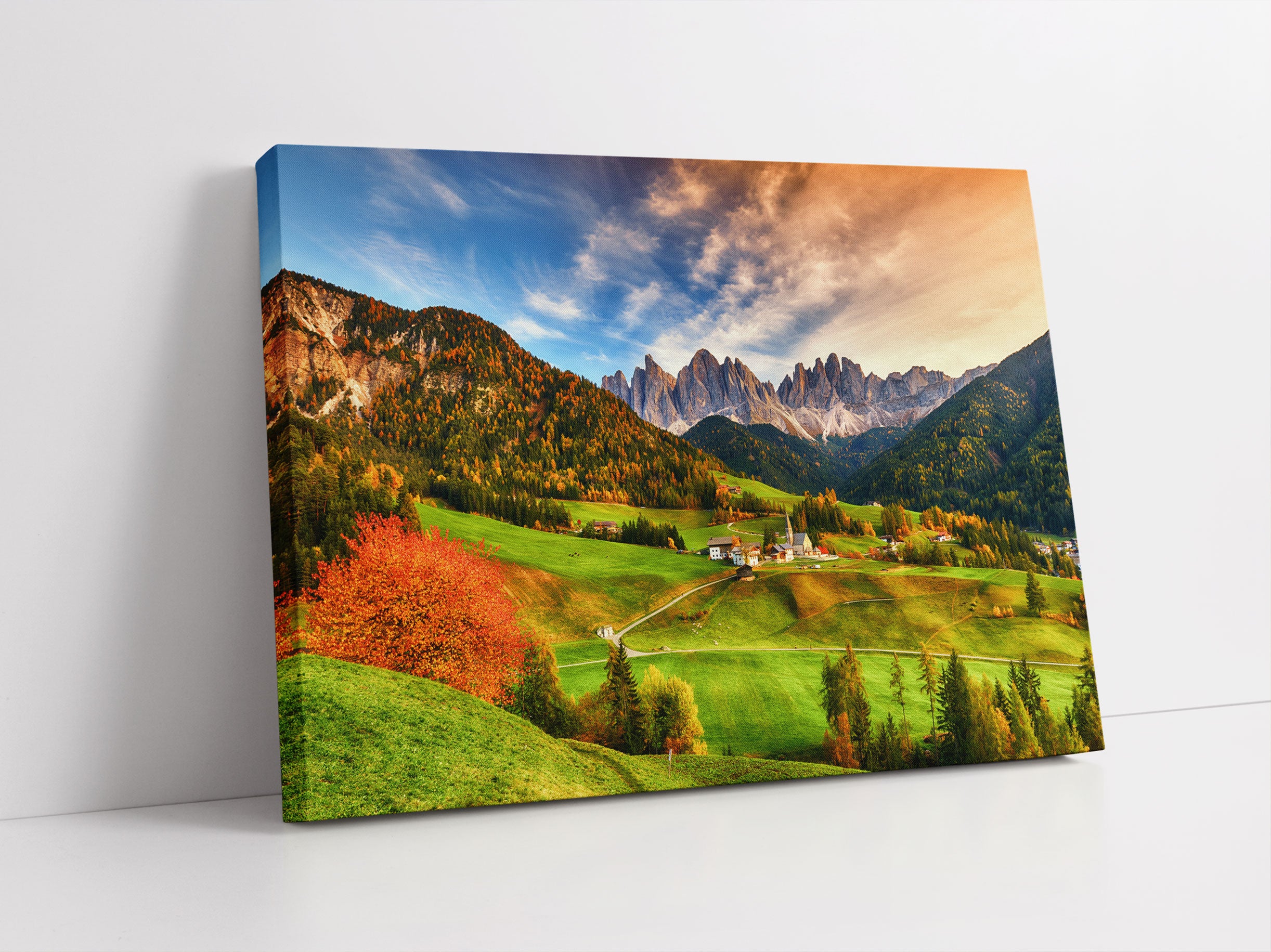 Herbstliche Landschaft in den Dolomiten Leinwandbild Studio