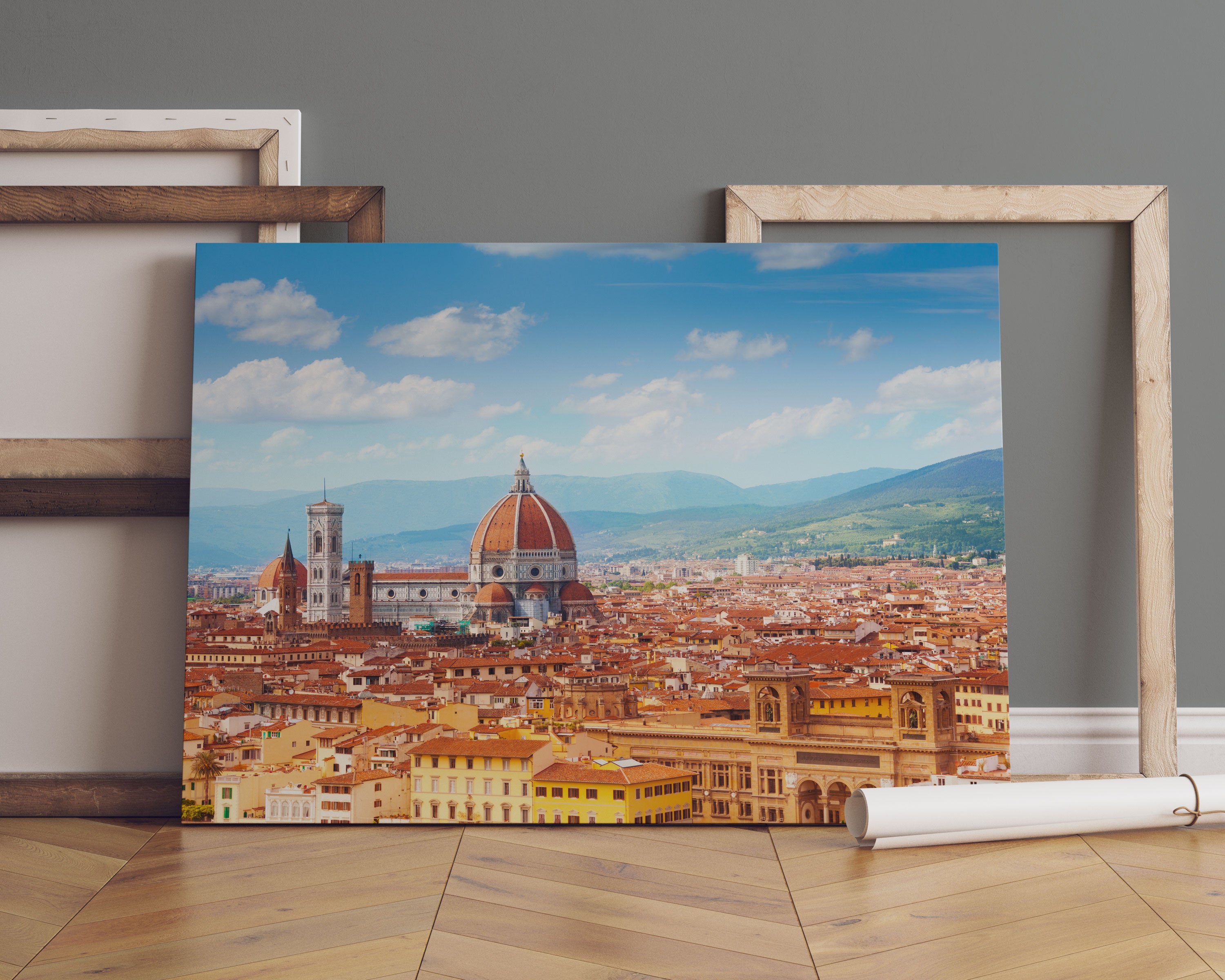 Panoramablick über die Dächer von Florenz Leinwandbild Sofa