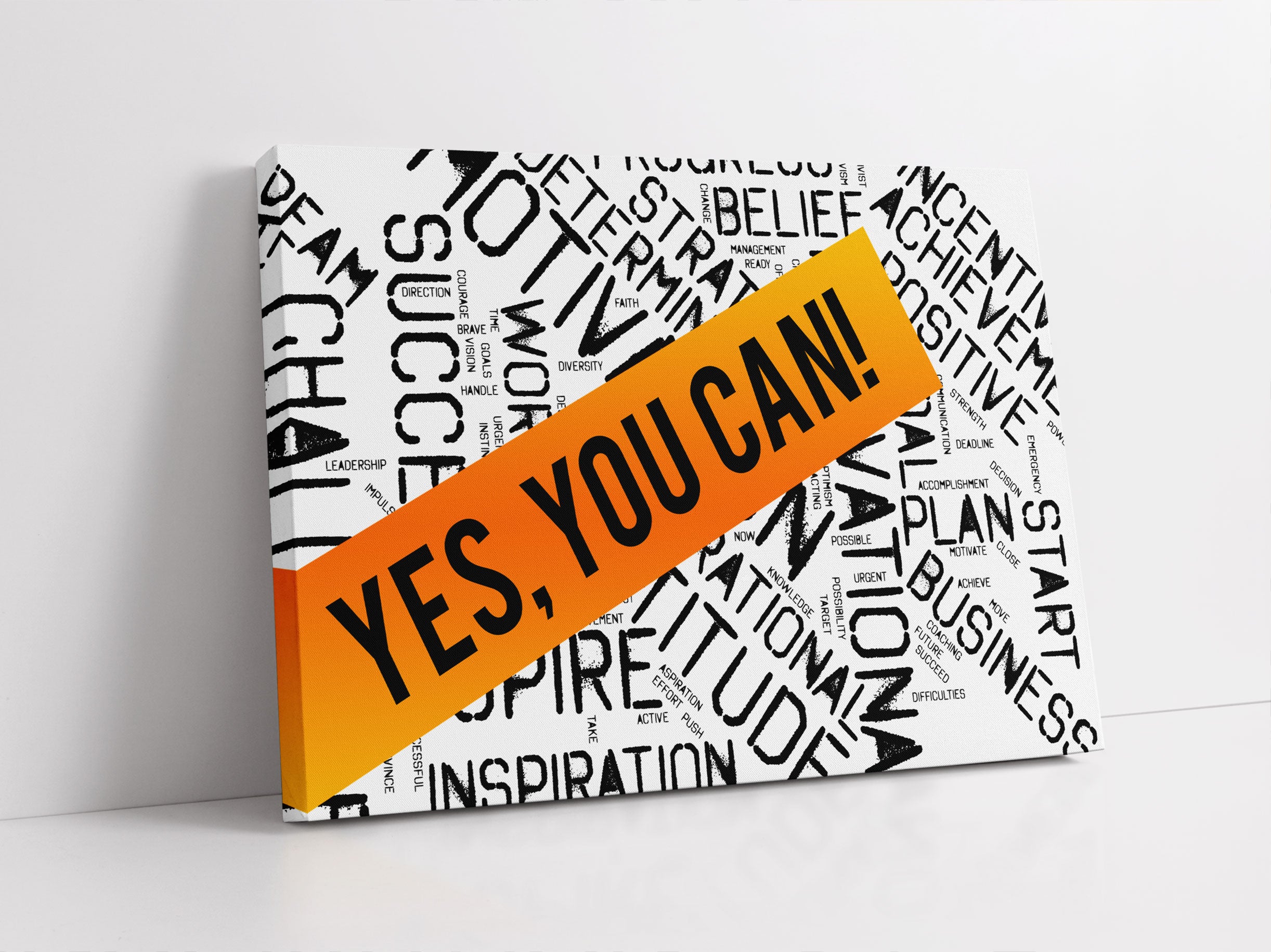 Yes you can! Motivaton Leinwandbild Studio