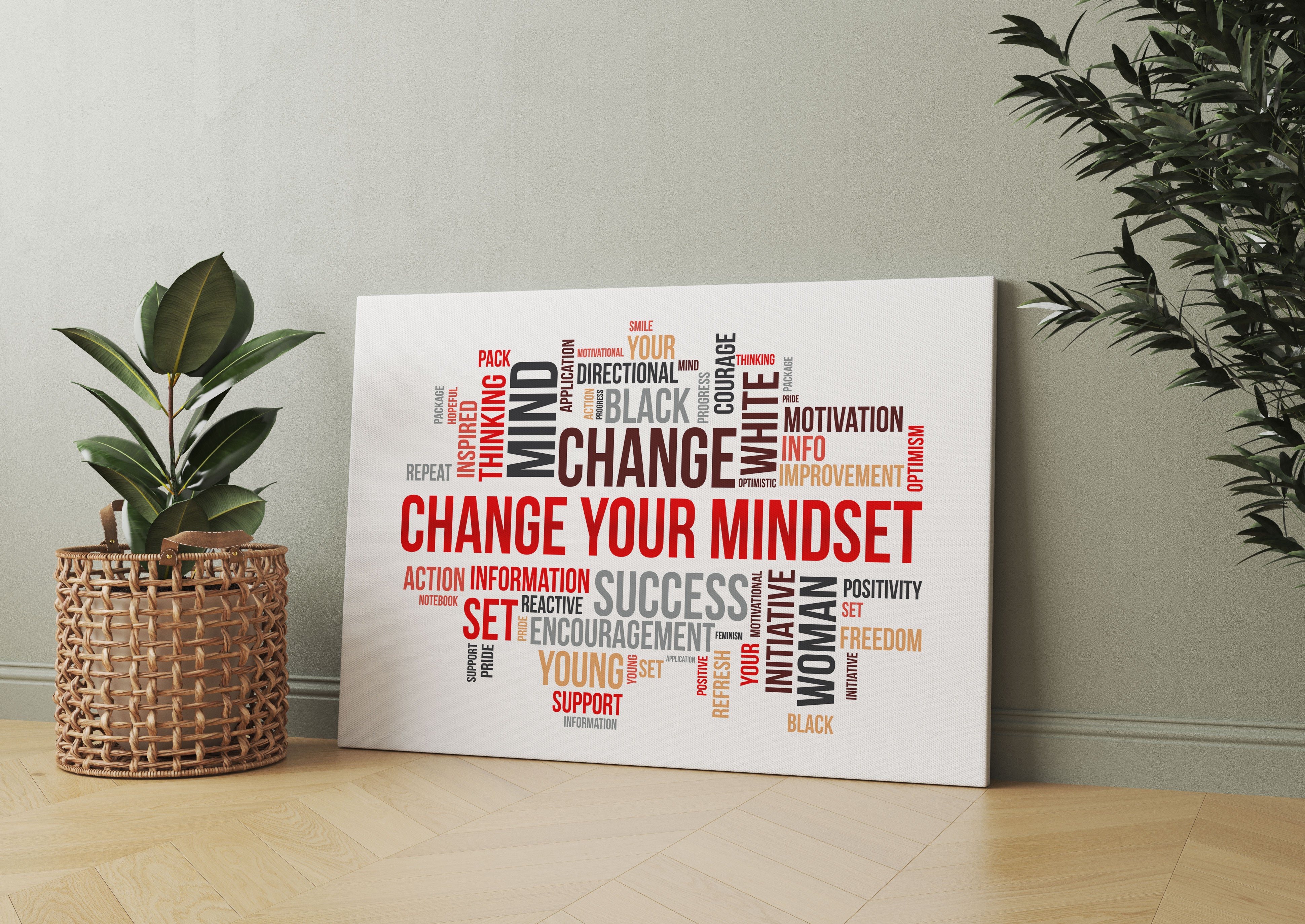 Mindset Motivaton Leinwandbild Wohnzimmer