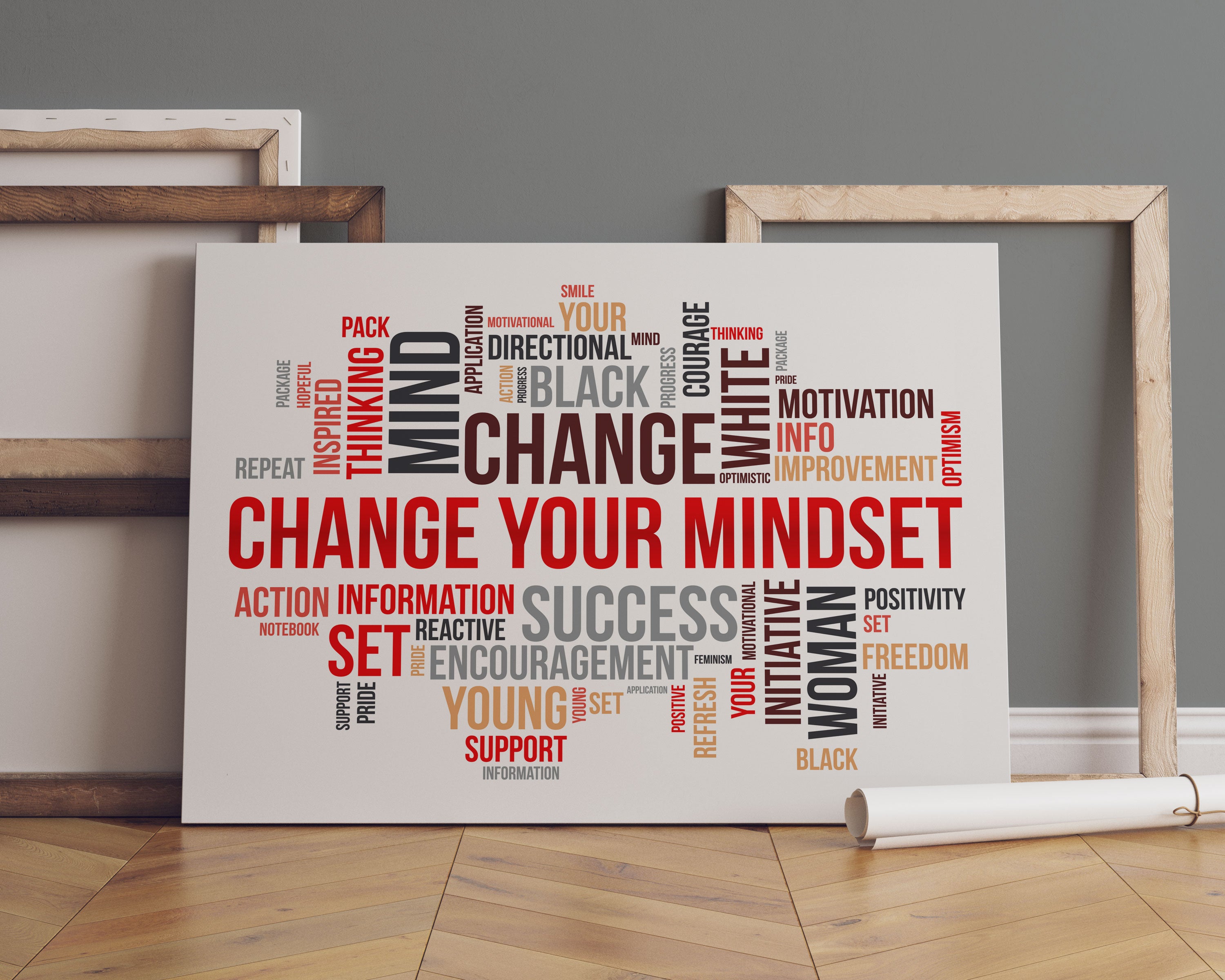 Mindset Motivaton Leinwandbild Sofa