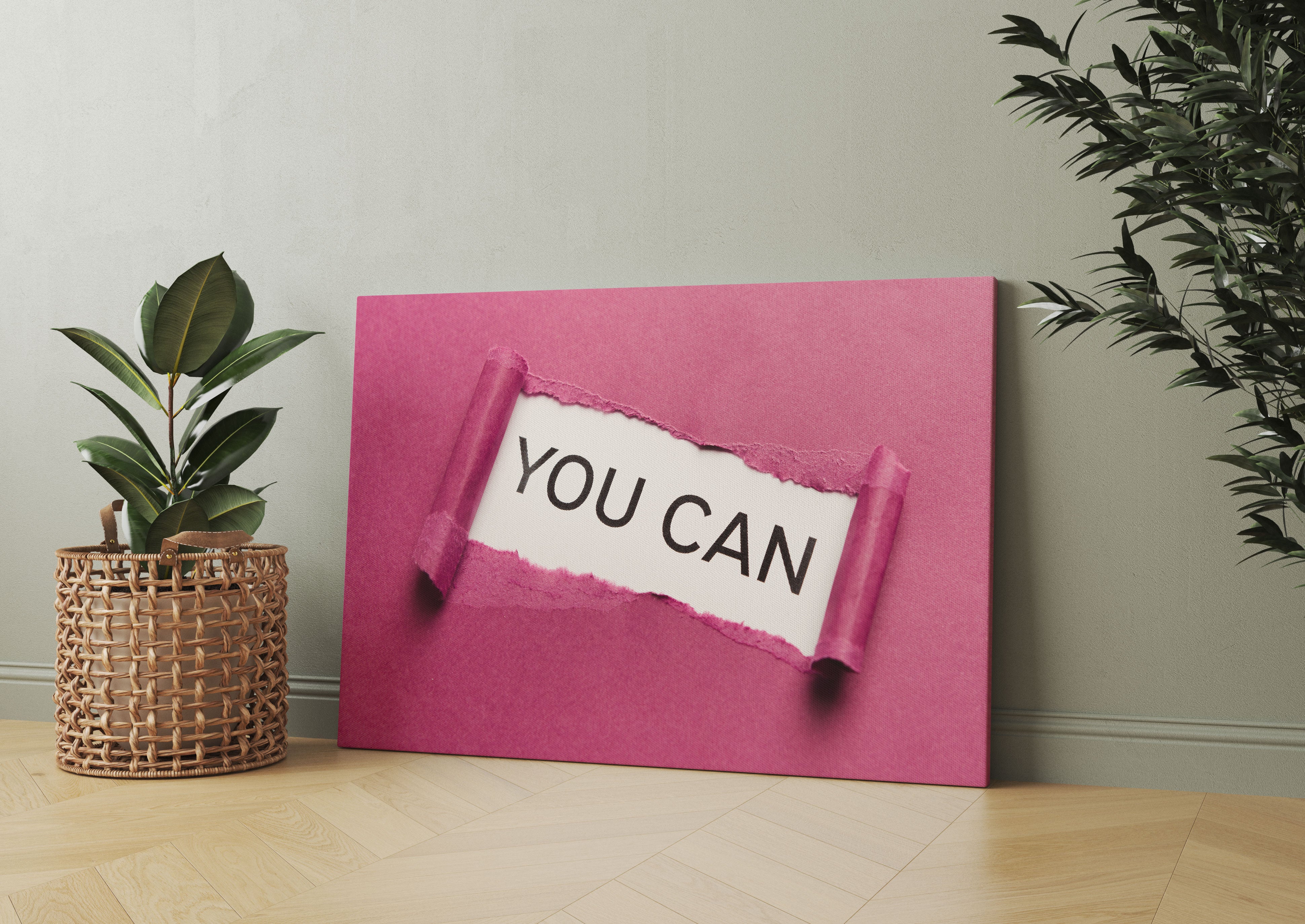 You Can! Motivaton Leinwandbild Wohnzimmer