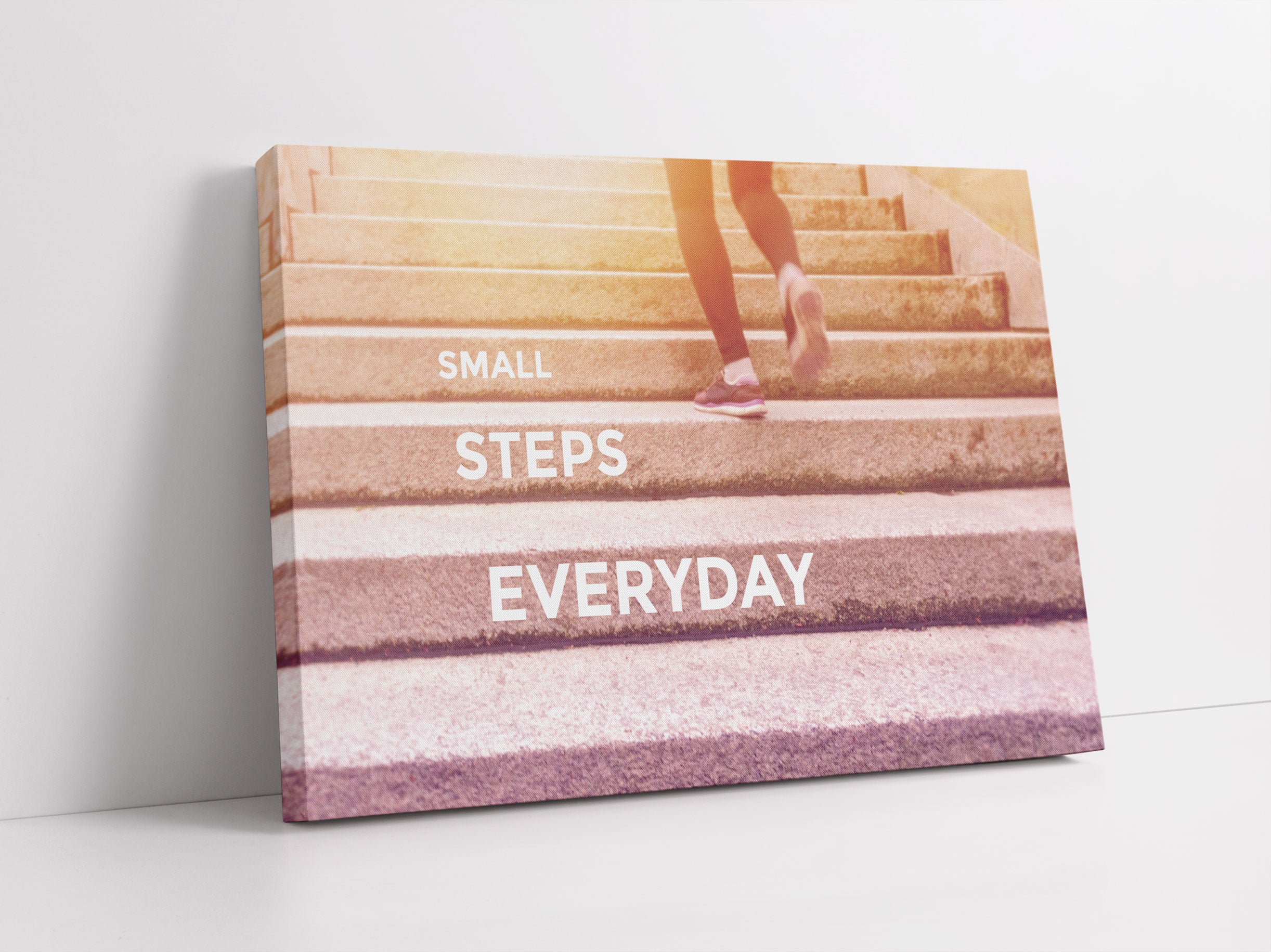 Small Steps Motivaton Leinwandbild Studio