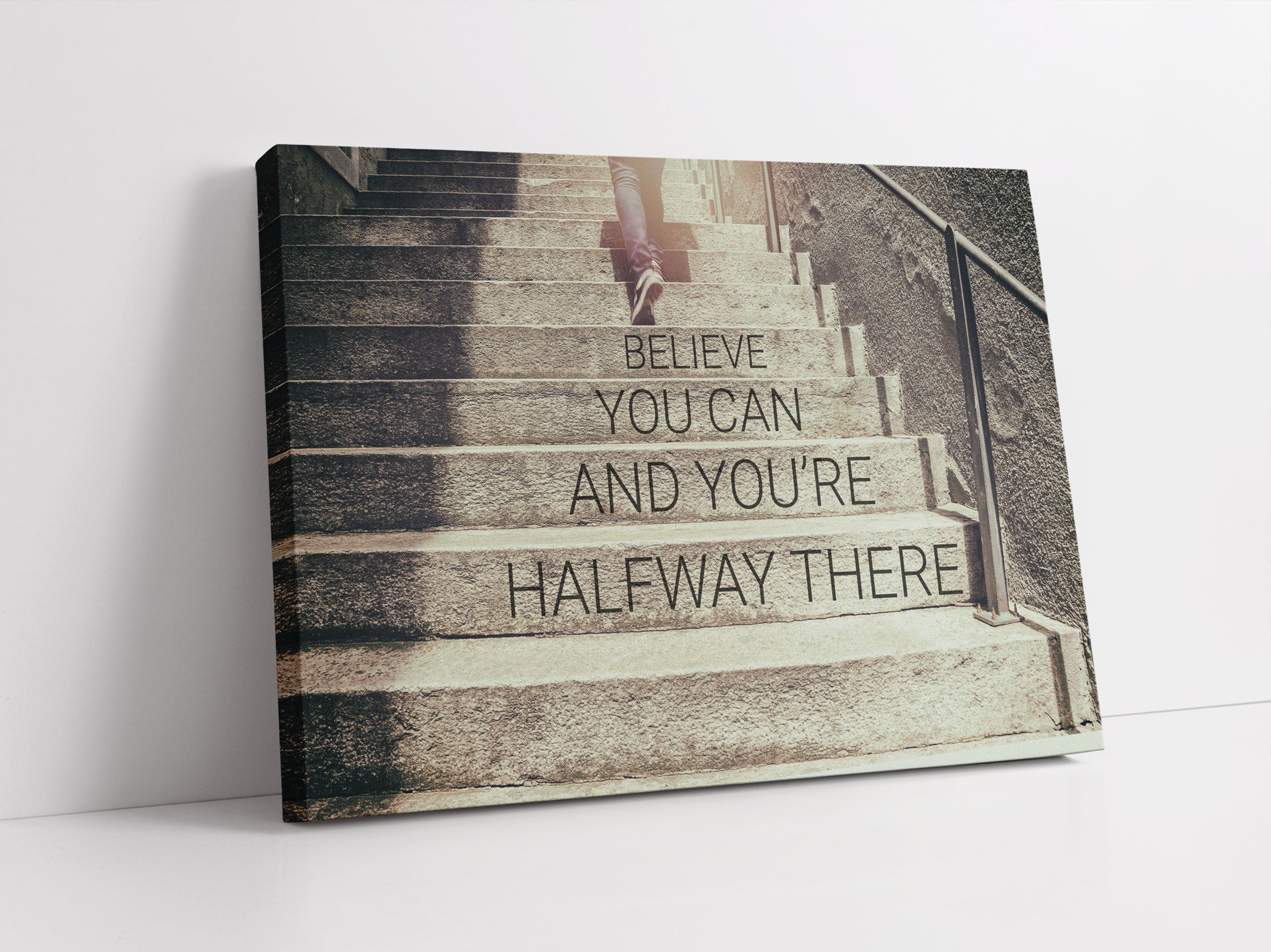 Believe Motivaton Leinwandbild Studio