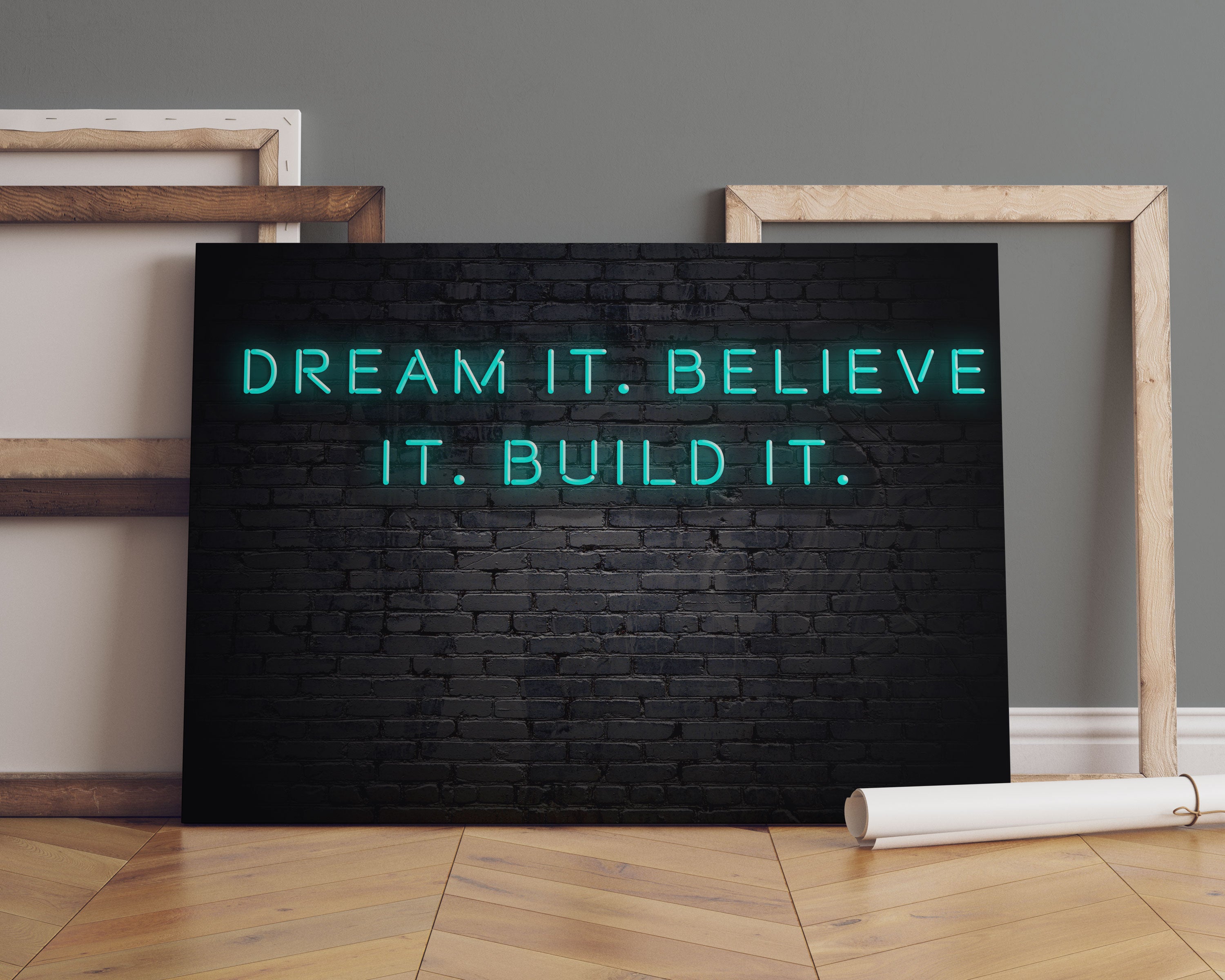 Dream it Motivaton Leinwandbild Sofa