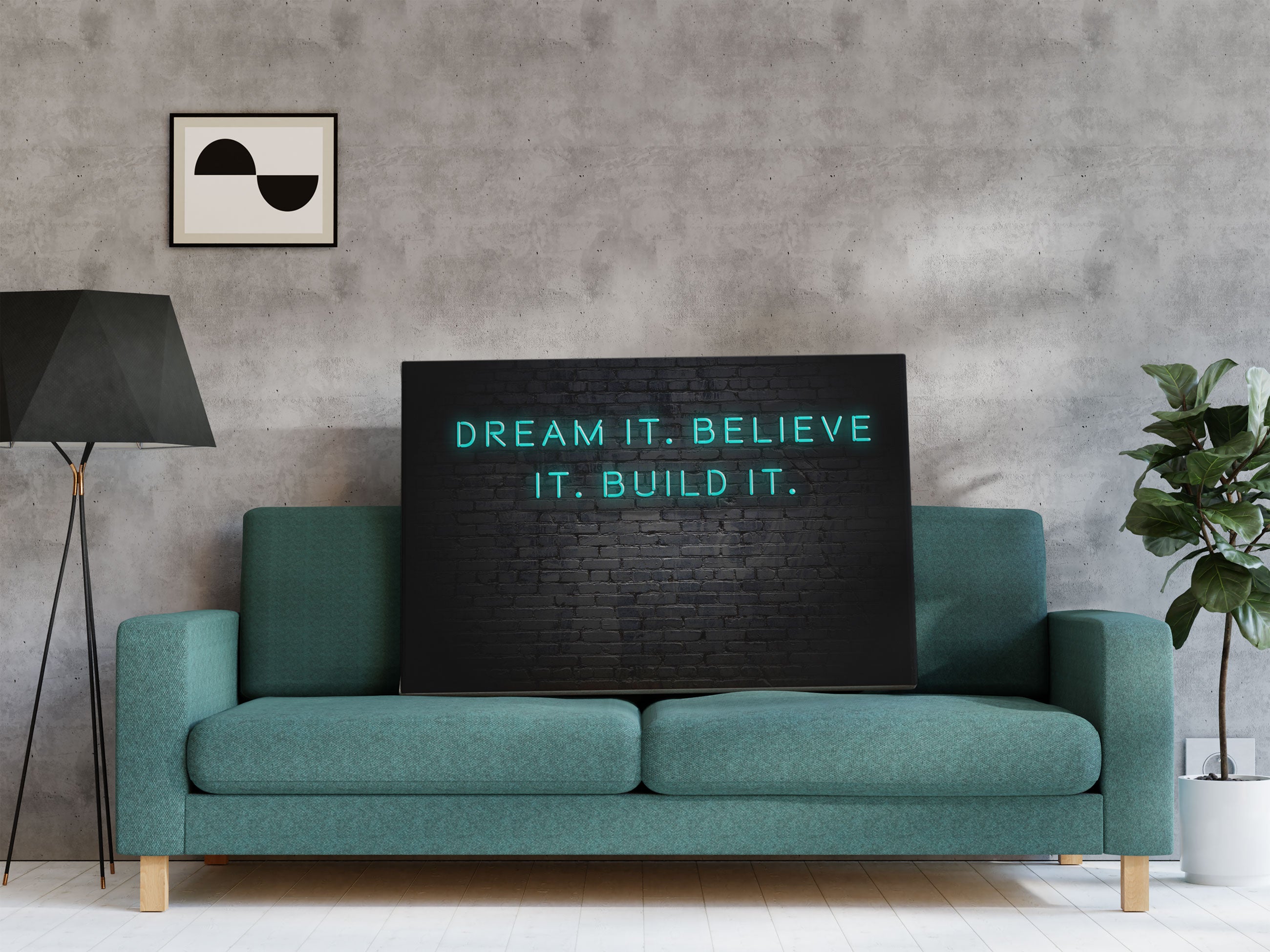 Dream it Motivaton Leinwandbild Regal