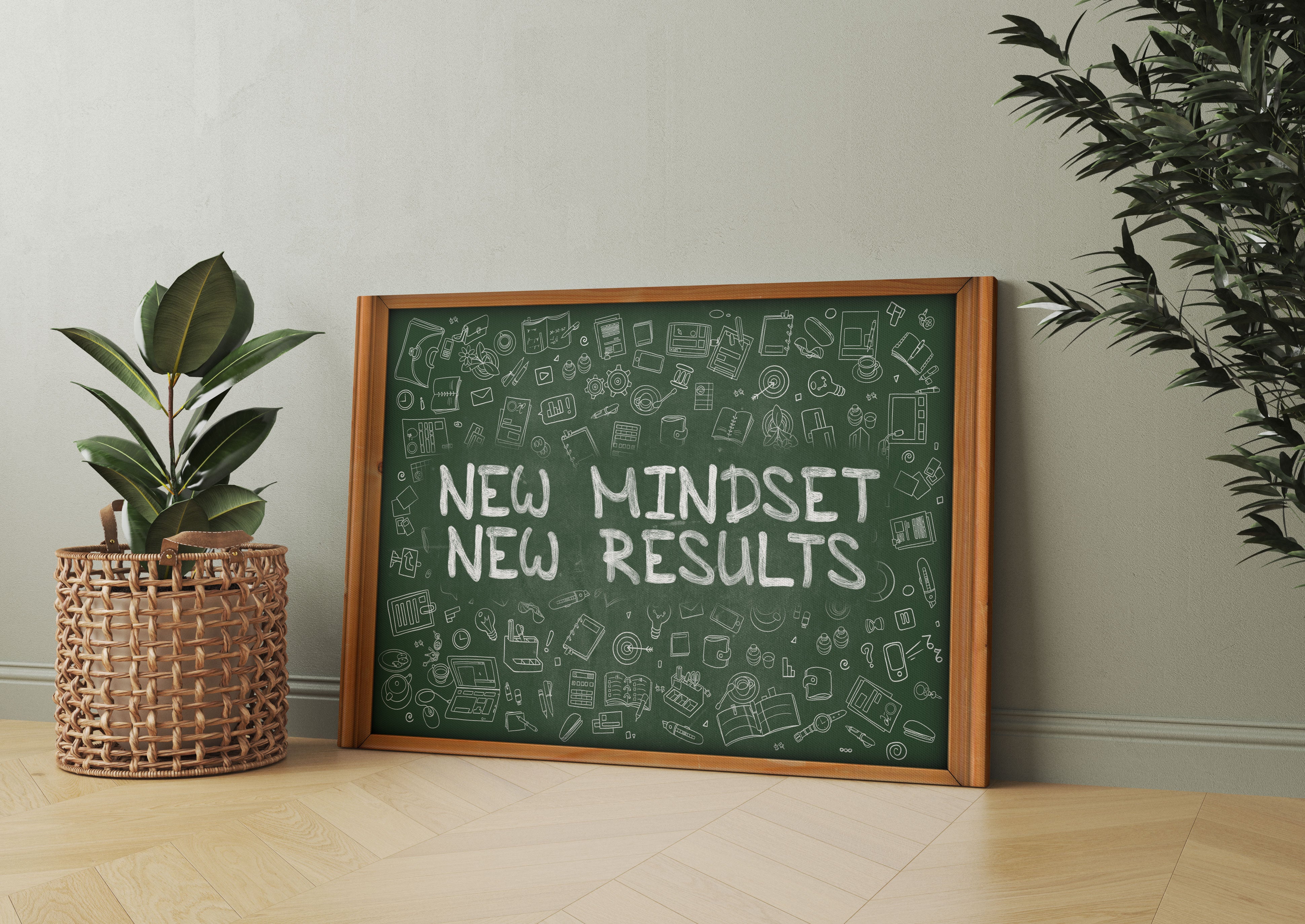 Mindset Motivaton Leinwandbild Wohnzimmer