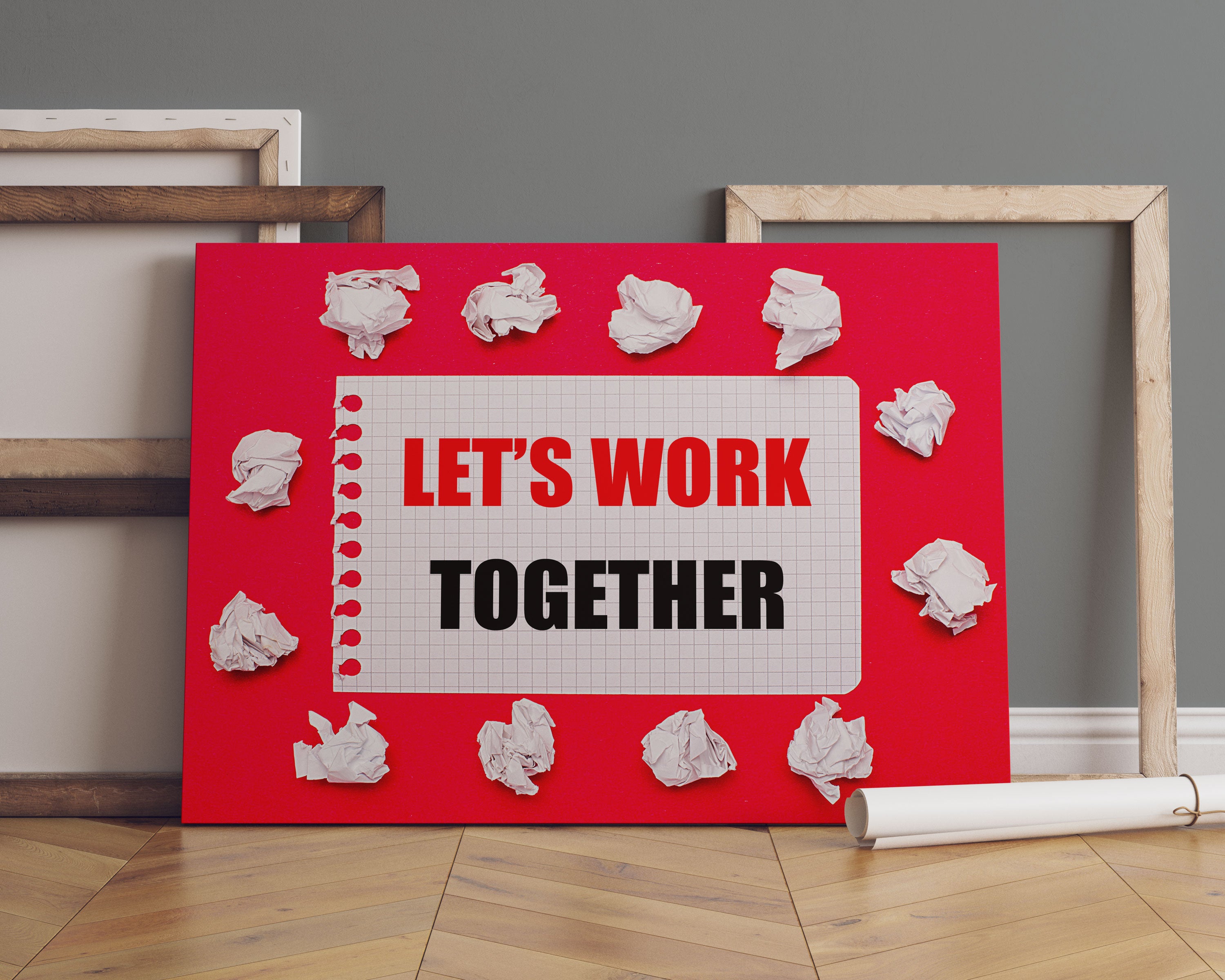 Work together Motivaton Leinwandbild Sofa