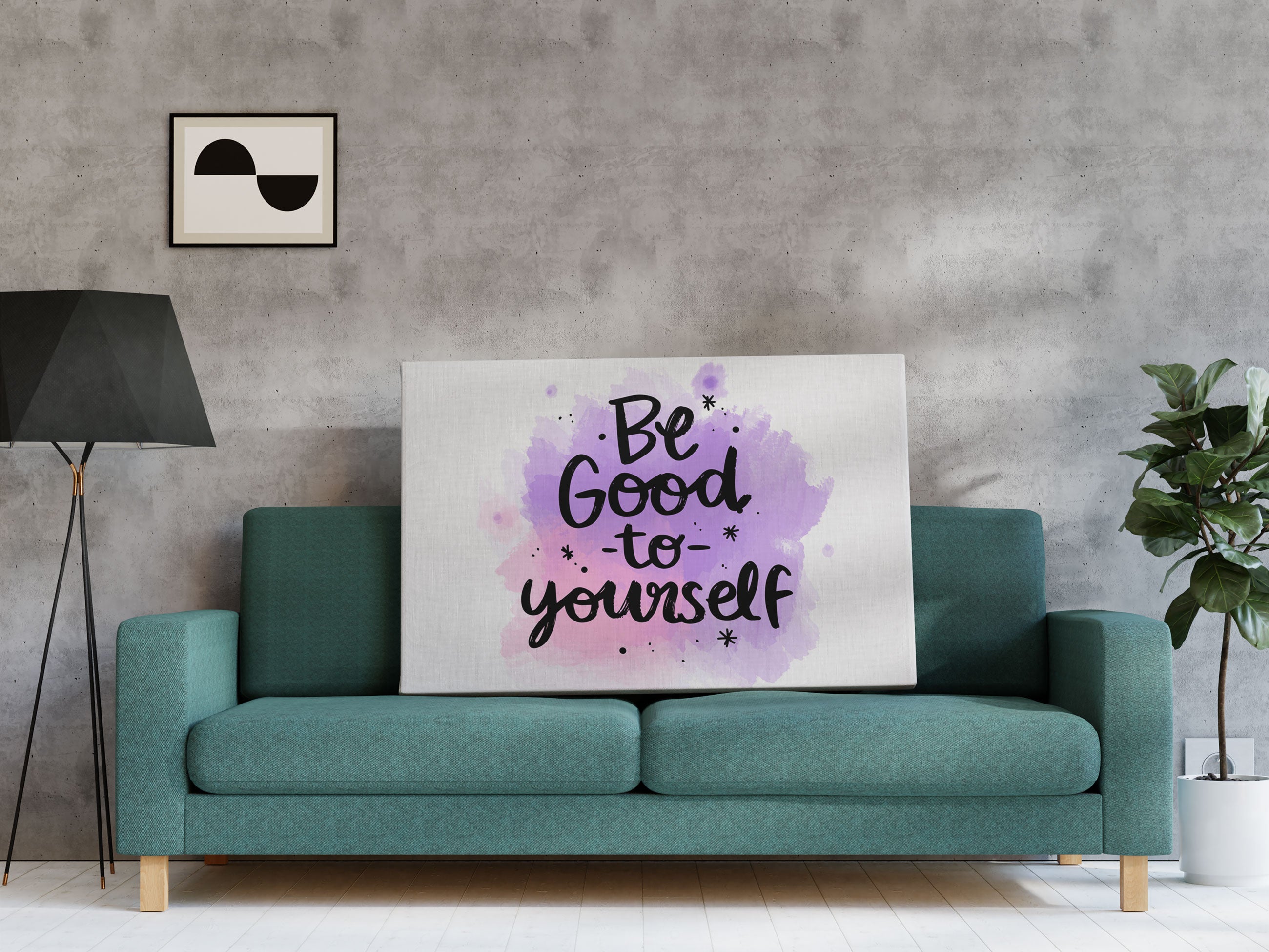 Be good to yourself Motivaton Leinwandbild Regal