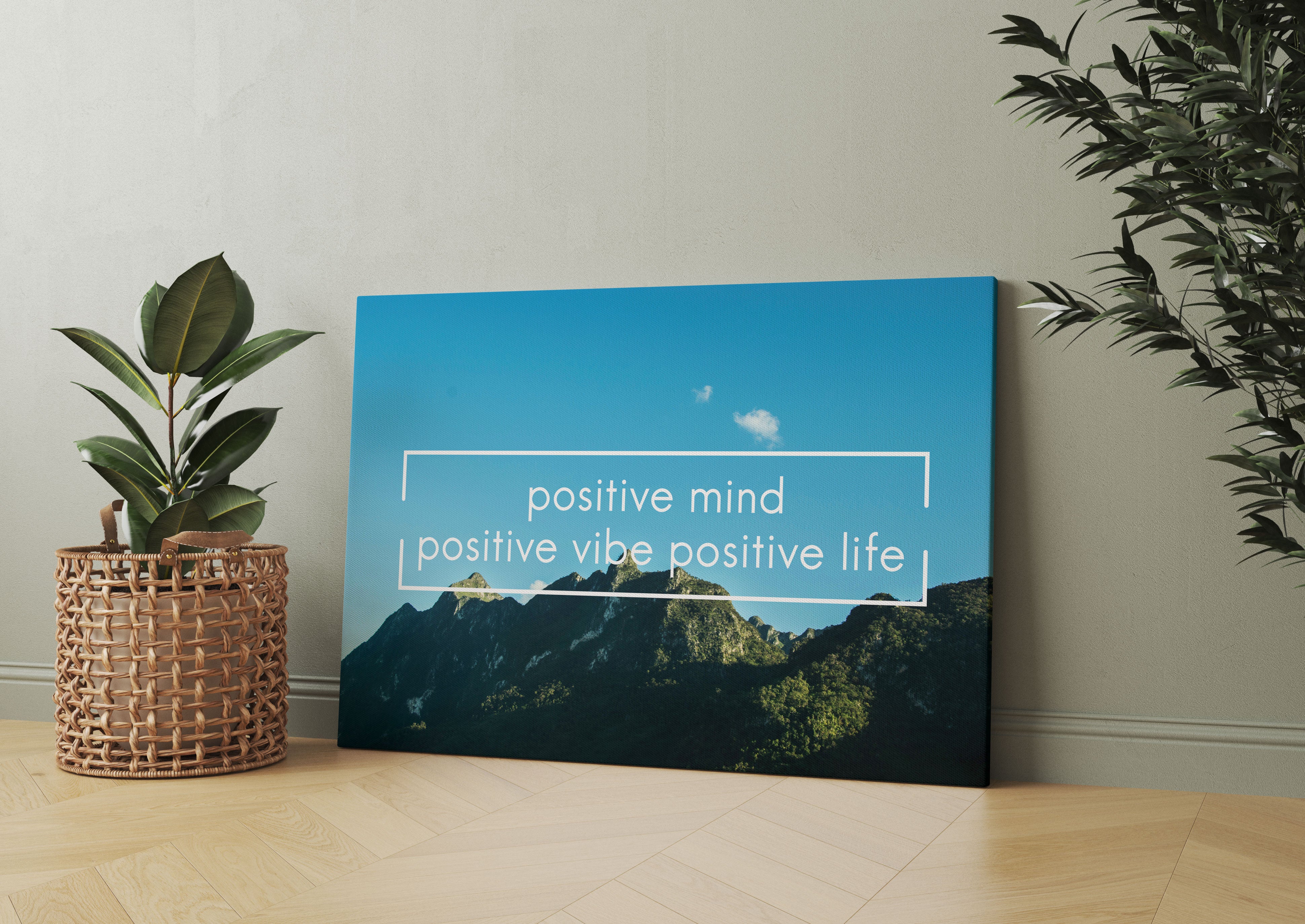 Positive Mind Motivaton Leinwandbild Wohnzimmer