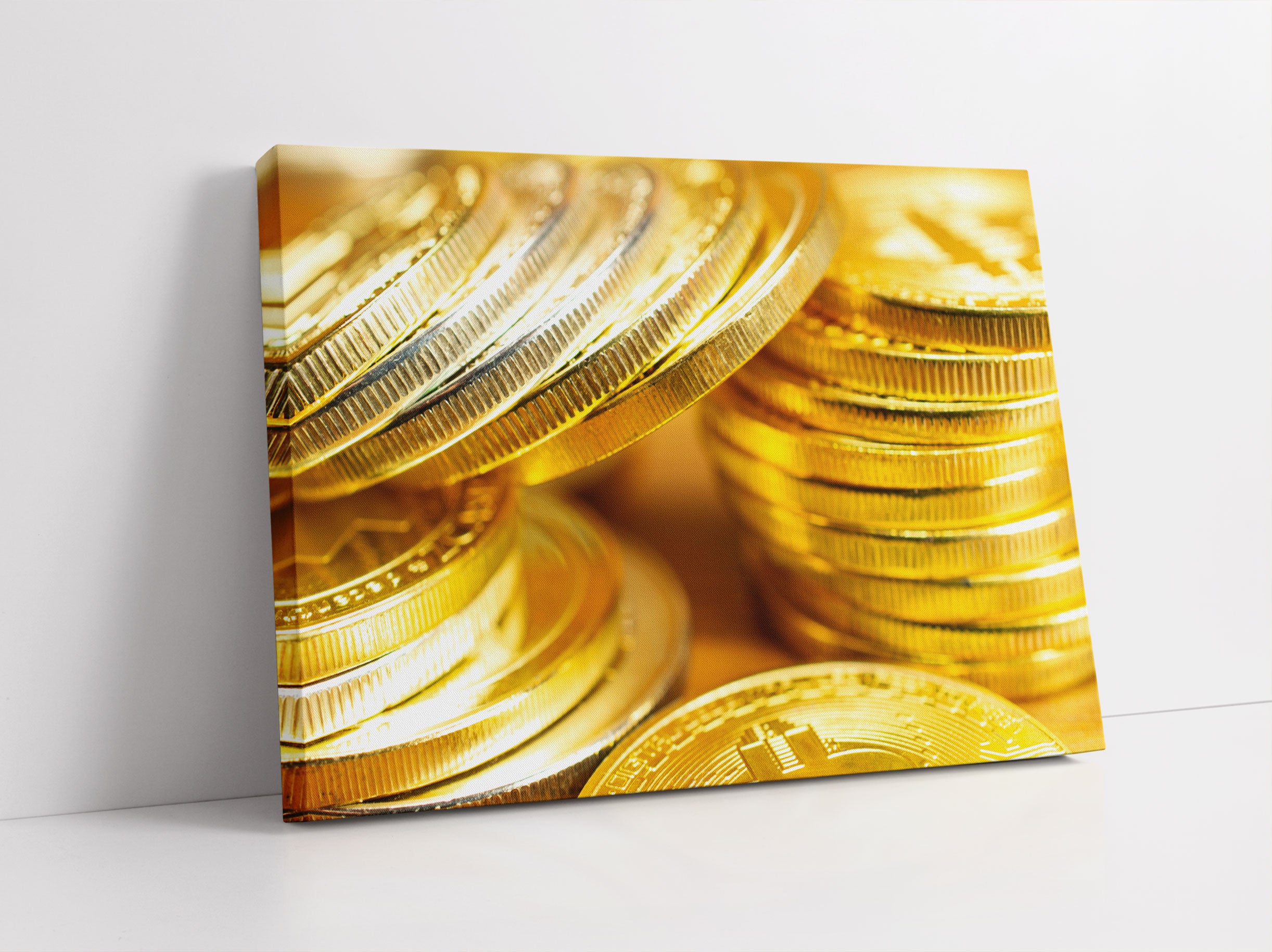 Bitcoins BTC Coin Leinwandbild Studio