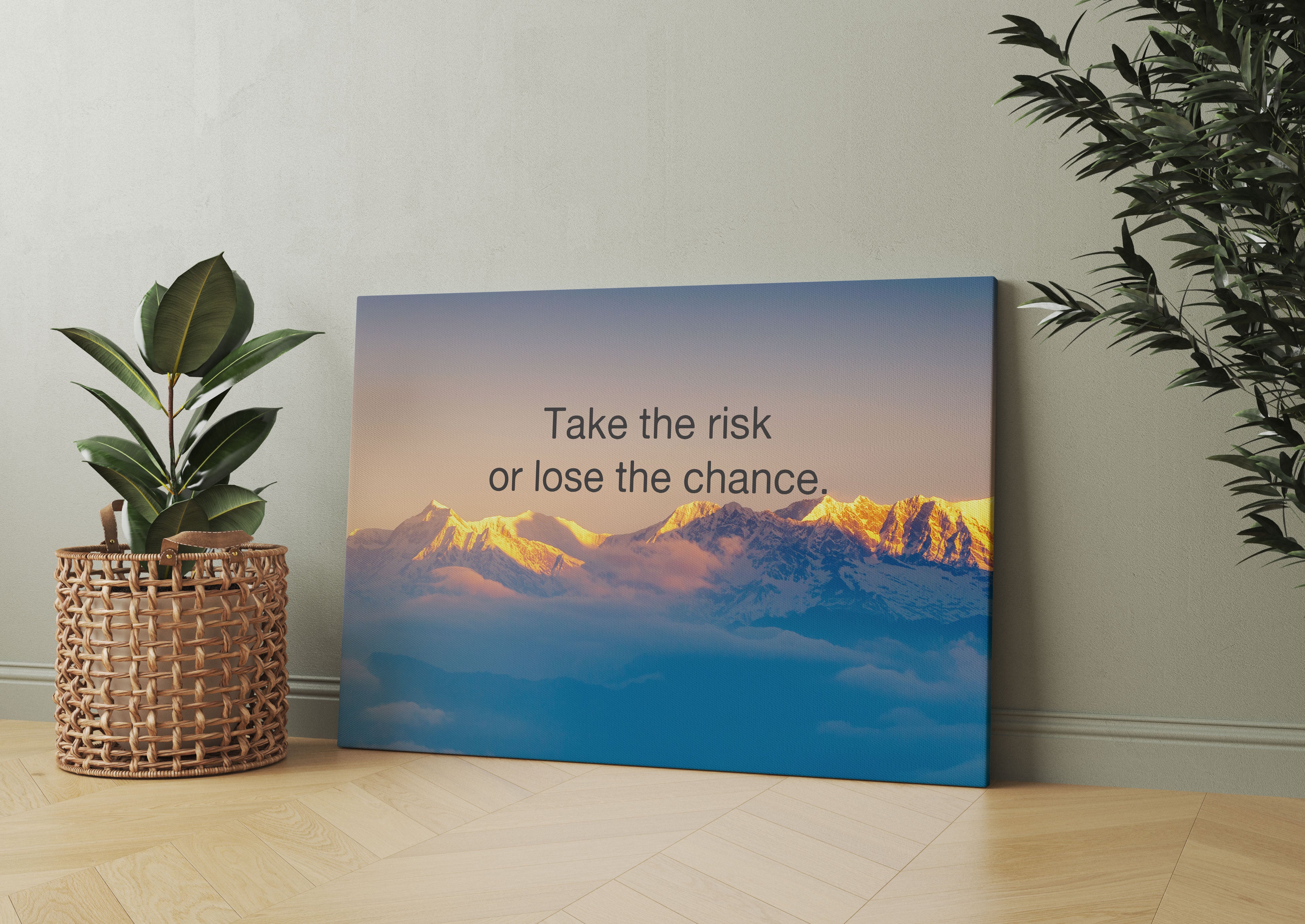 Take the risik! Motivaton Leinwandbild Wohnzimmer