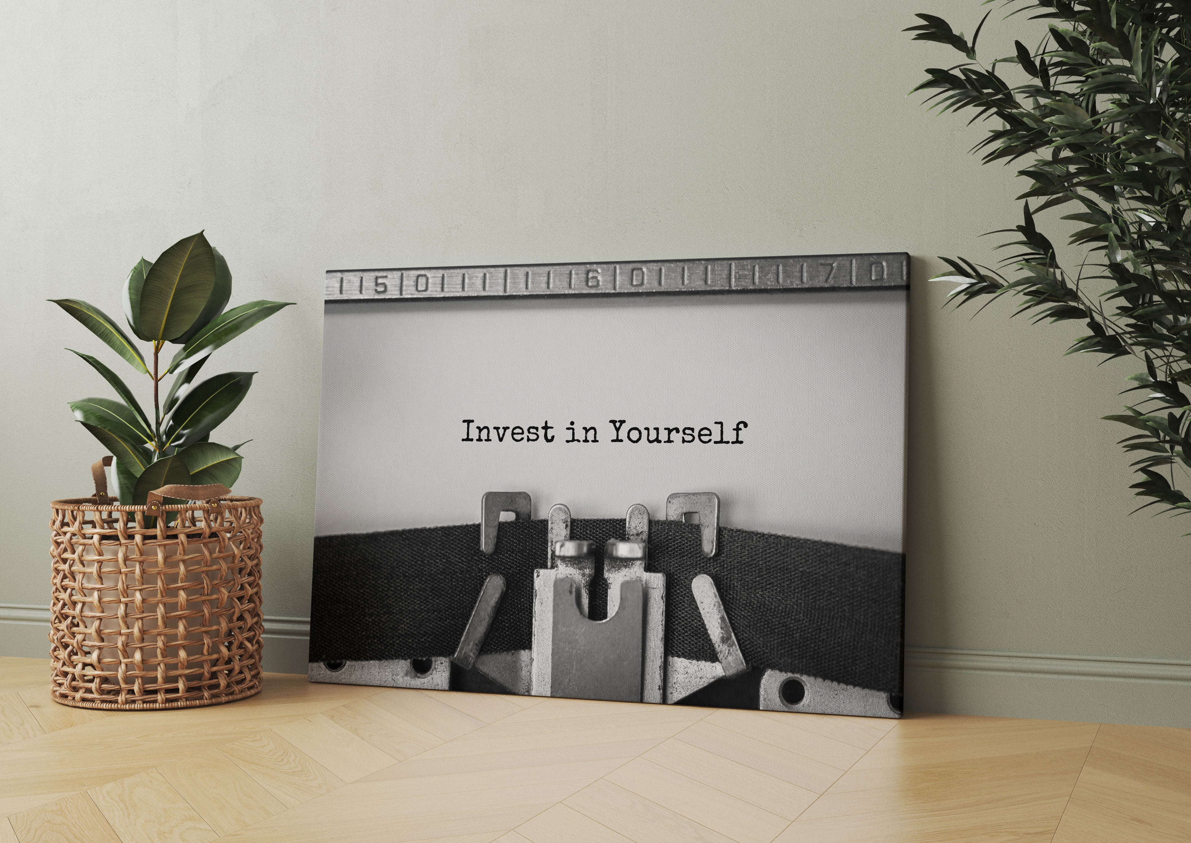 Invest in yourself Motivaton  Leinwandbild Wohnzimmer