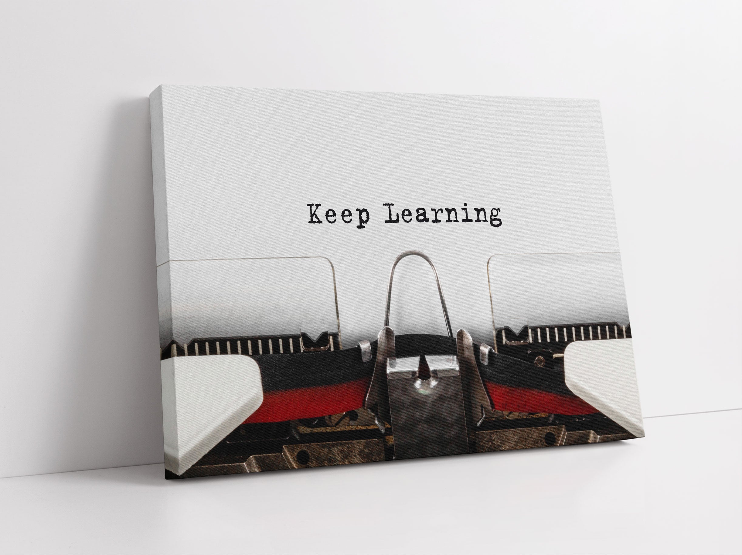 Keep lerning! Motivaton Leinwandbild Studio