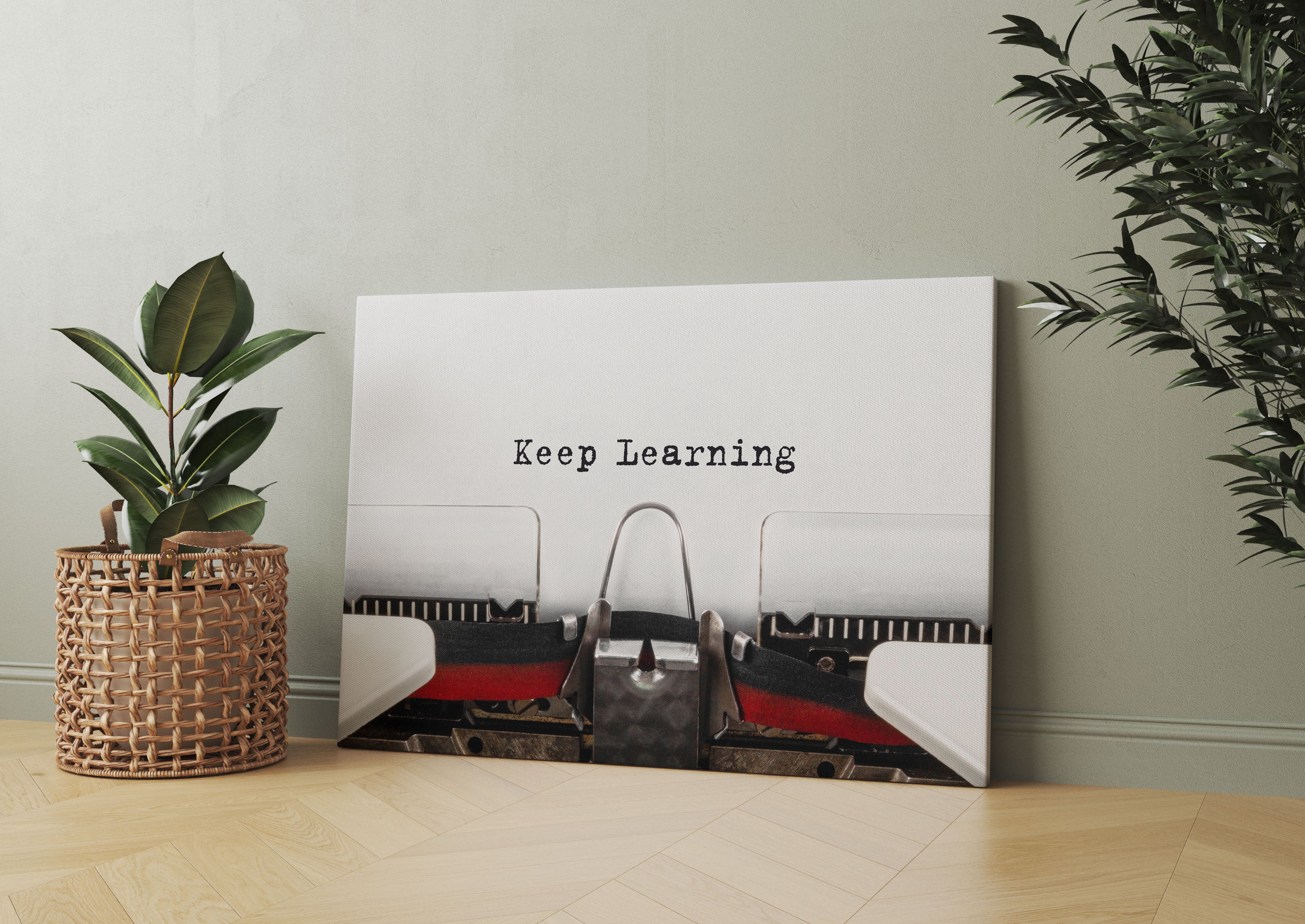 Keep lerning! Motivaton Leinwandbild Wohnzimmer