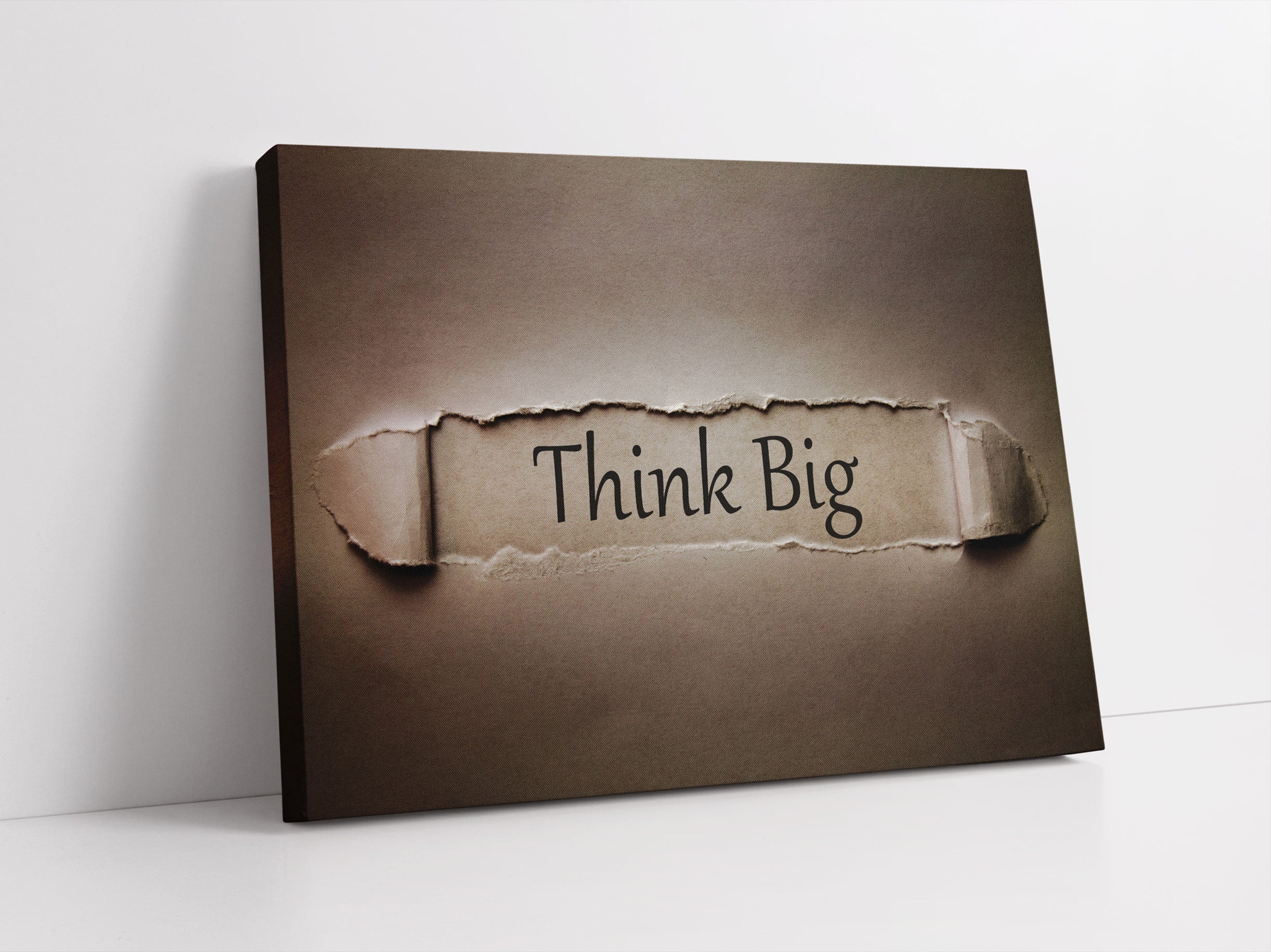 Think big! Motivaton Leinwandbild Studio