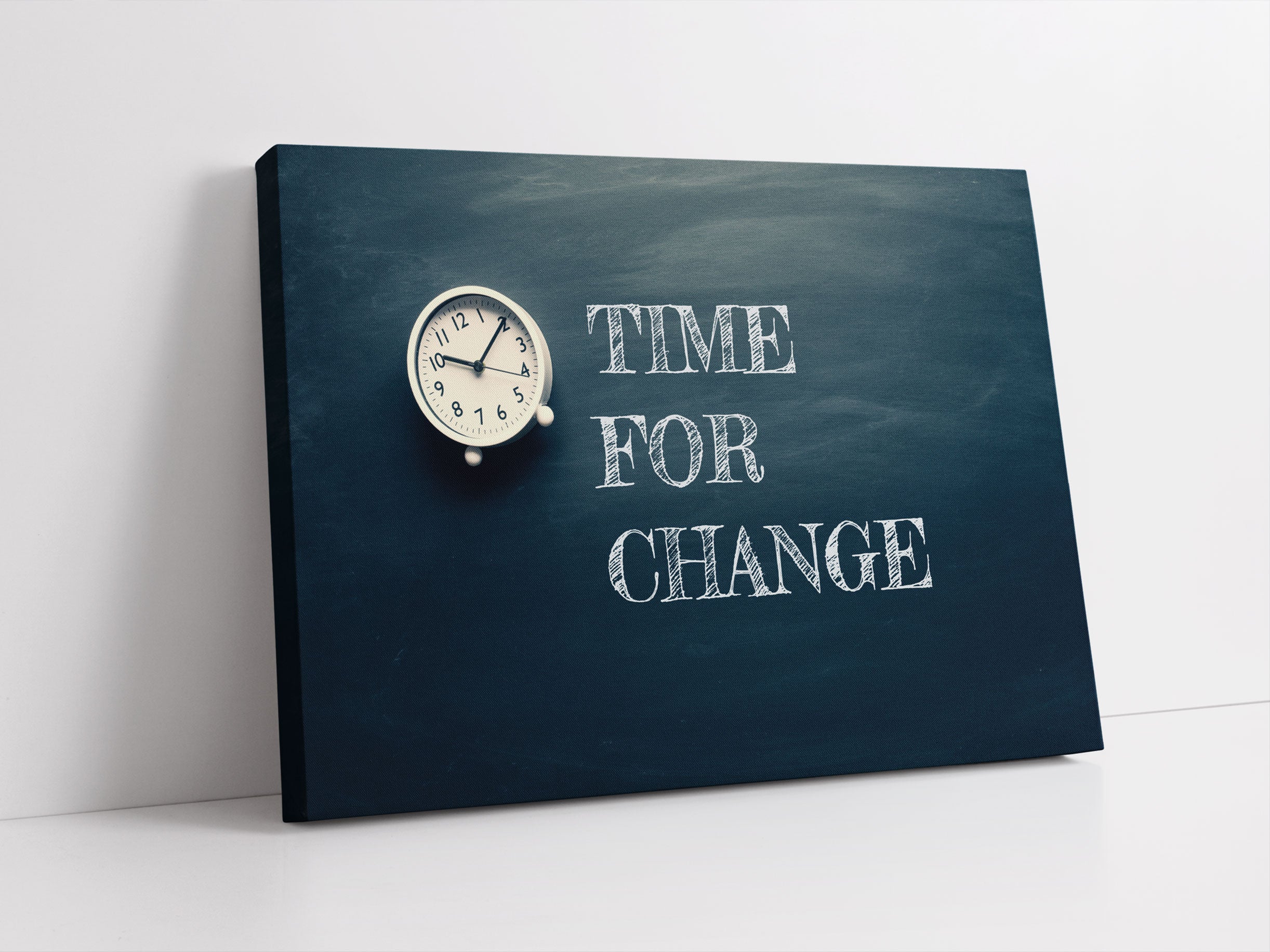 Time for change! Motivaton Leinwandbild Studio