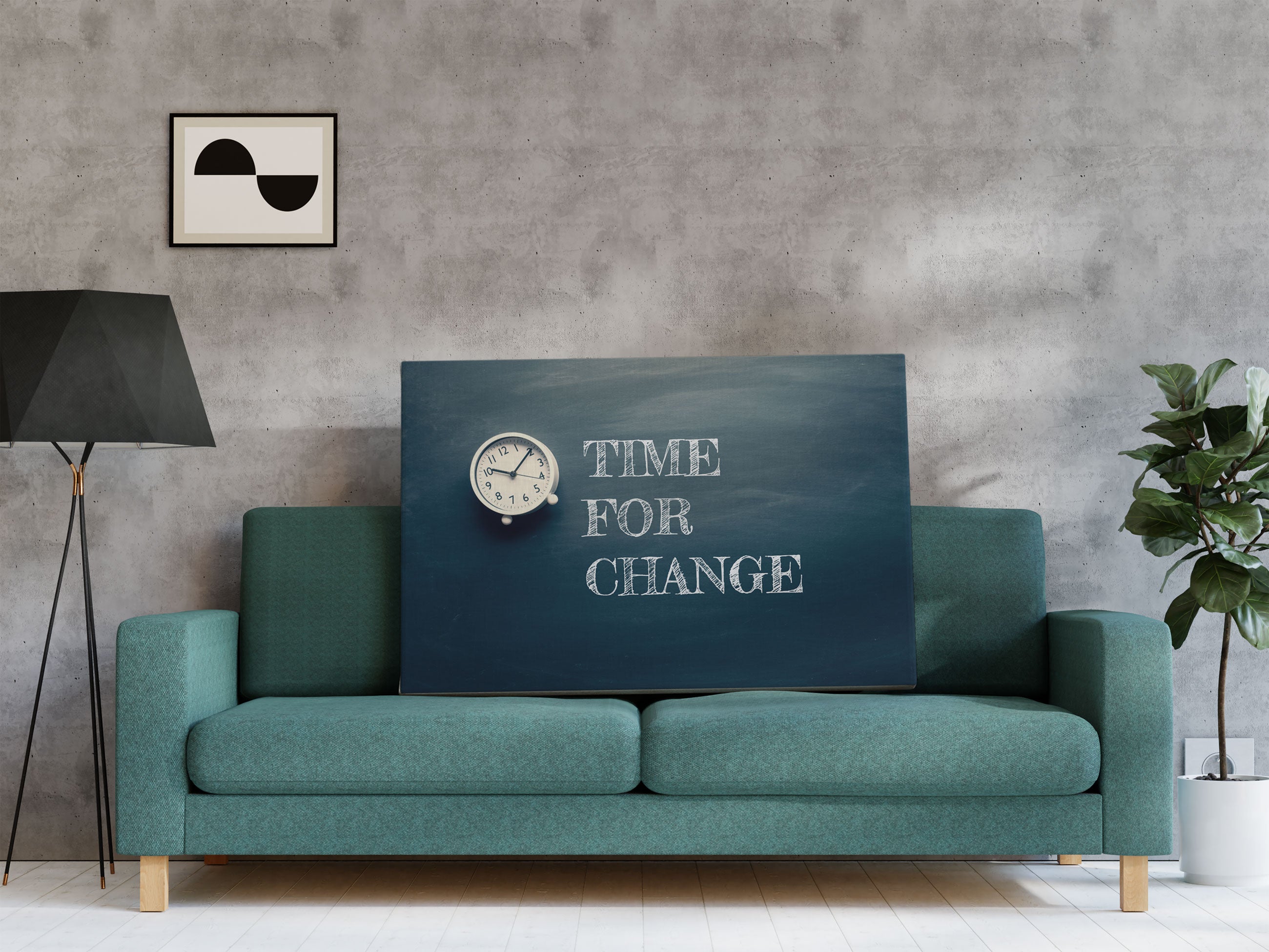 Time for change! Motivaton Leinwandbild Regal