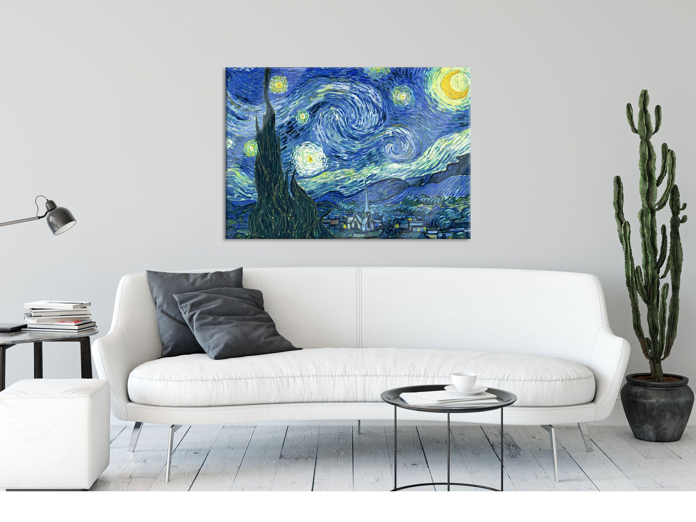 Vincent Van Gogh - Die Sternennacht, Glasbild