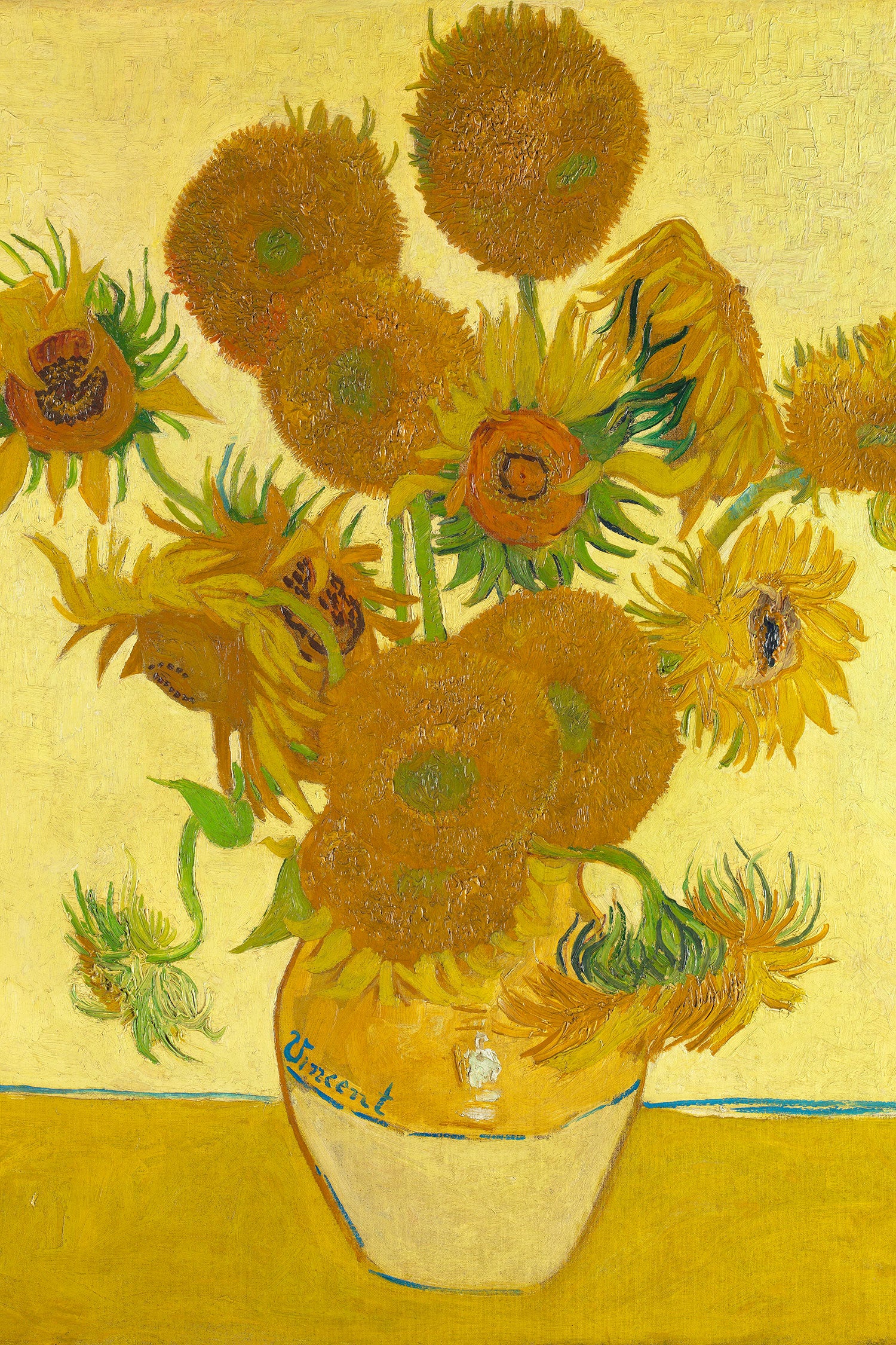 Vincent Van Gogh - Sonnenblumen I, Glasbild