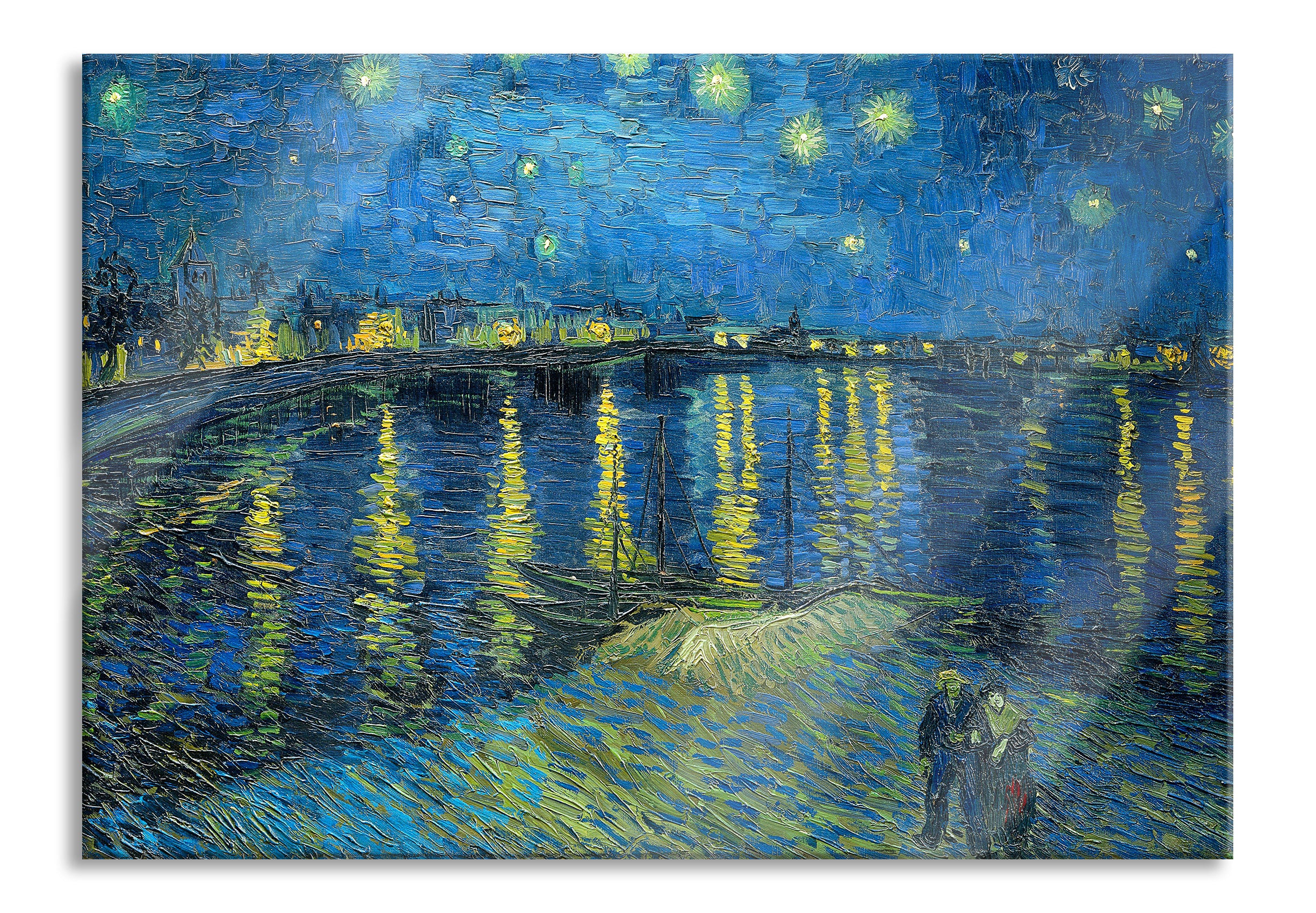 Vincent Van Gogh - Sternennacht über die Rhône, Glasbild