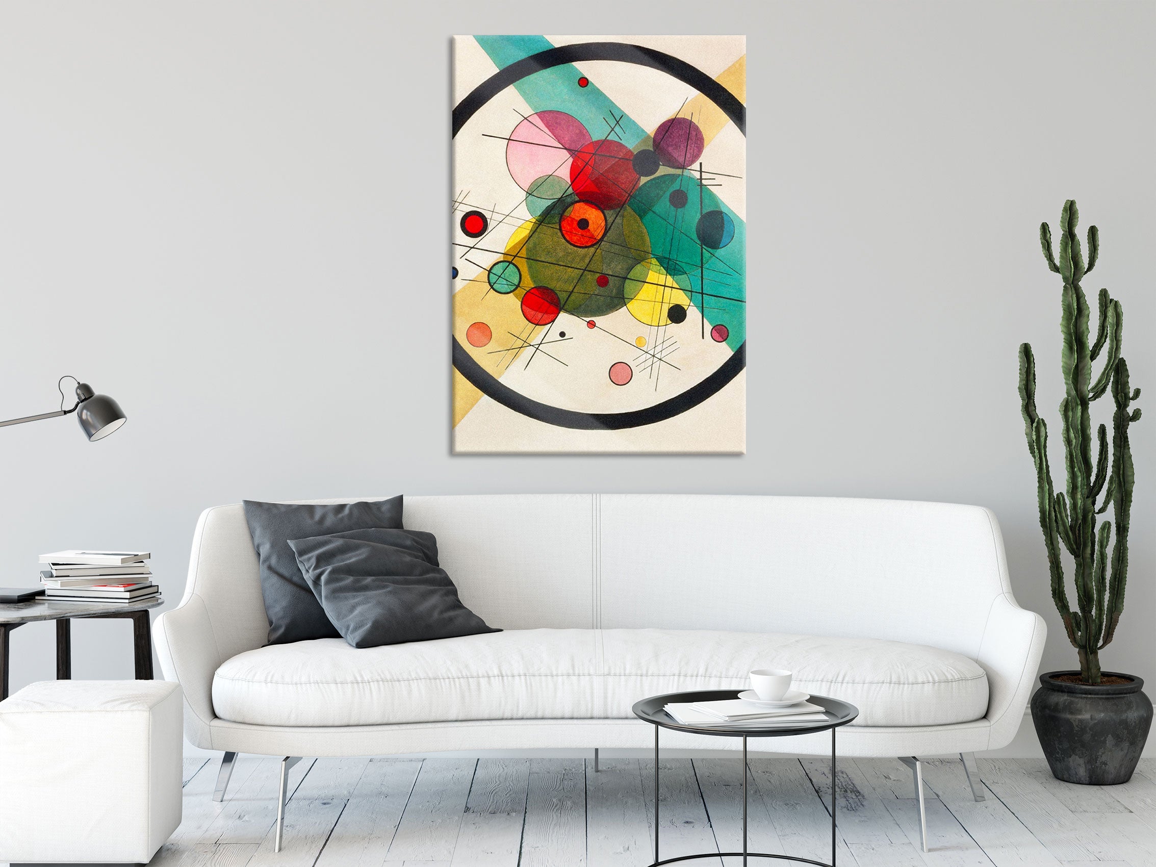 Wassily Kandinsky - Kreise in einem Kreis, Glasbild