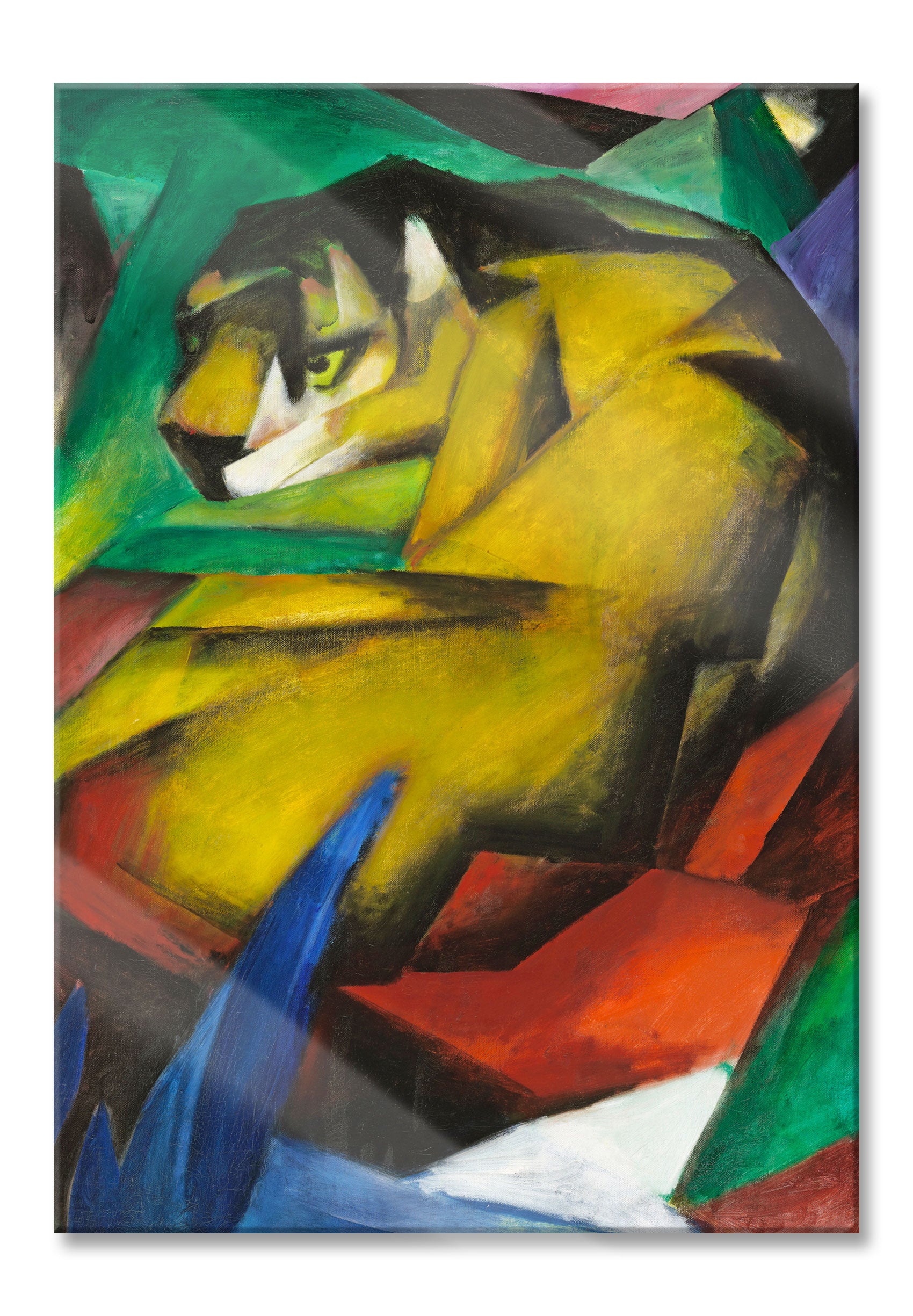 Franz Marc - Der Tiger, Glasbild