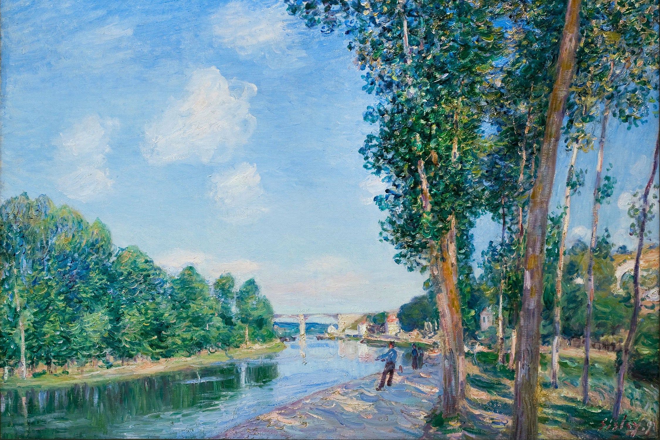 Alfred Sisley - Saint Mammès June Sunshine, Glasbild