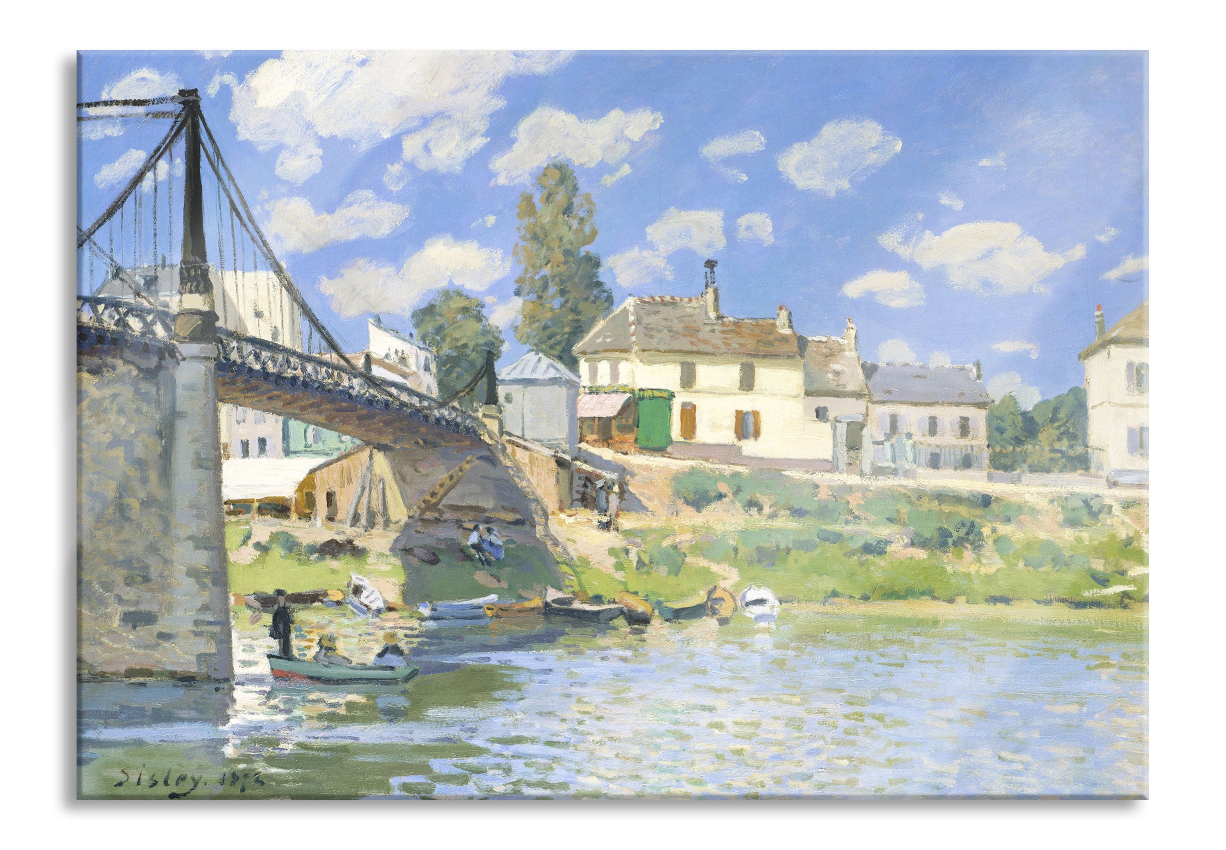 Alfred Sisley - Bridge at Villeneuve-la-Garenne, Glasbild