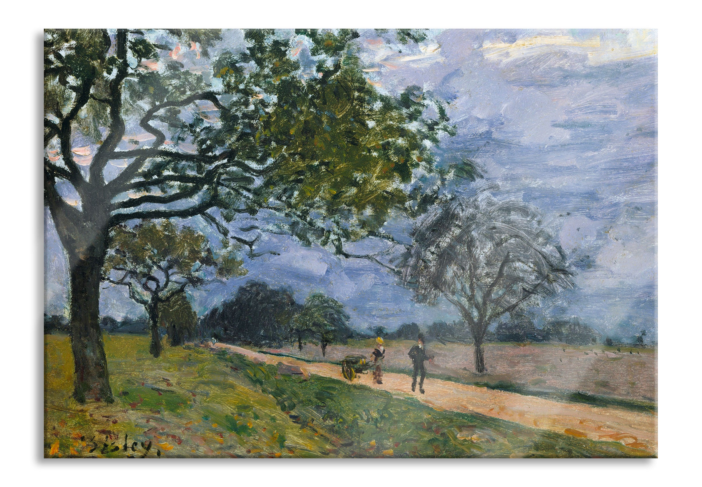 Alfred Sisley - The Road from Versailles to Louvecienne, Glasbild