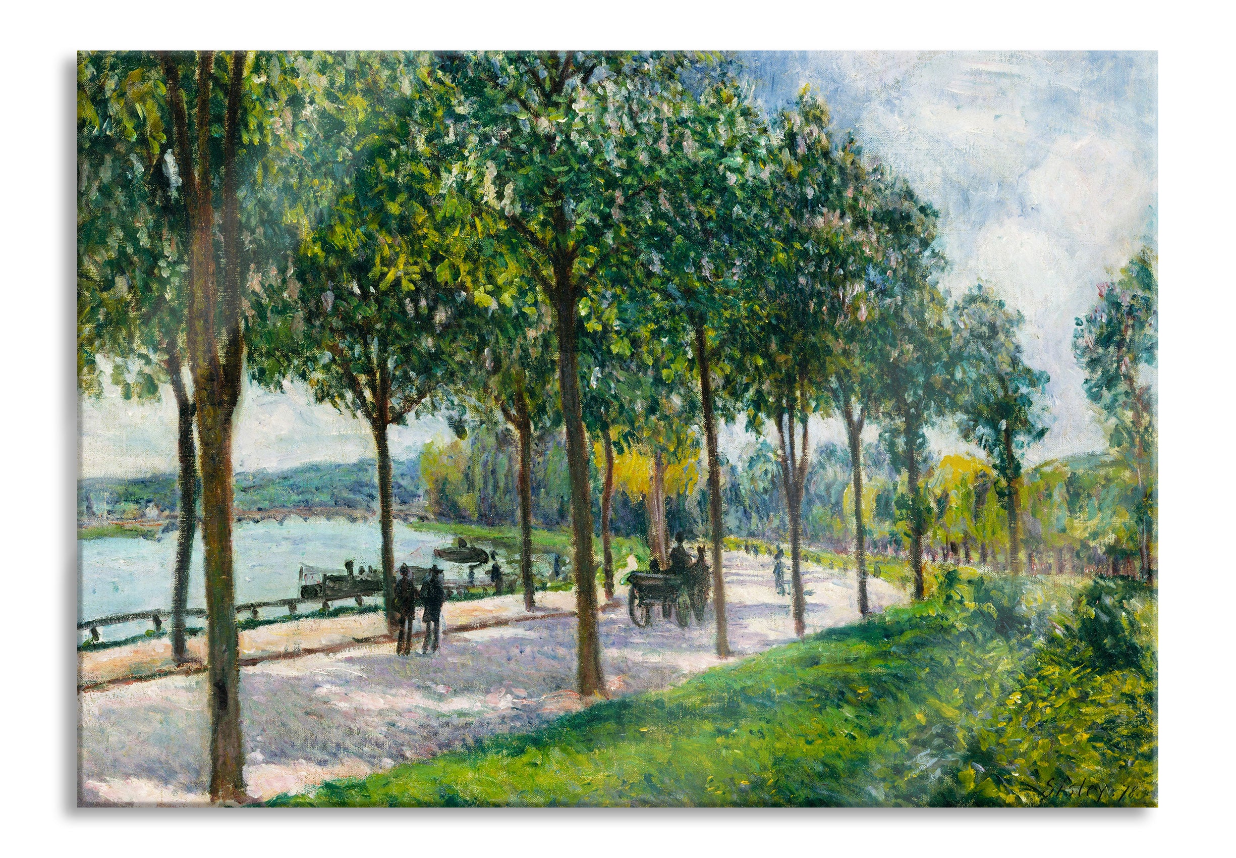 Alfred Sisley - Allée of Chestnut Trees , Glasbild