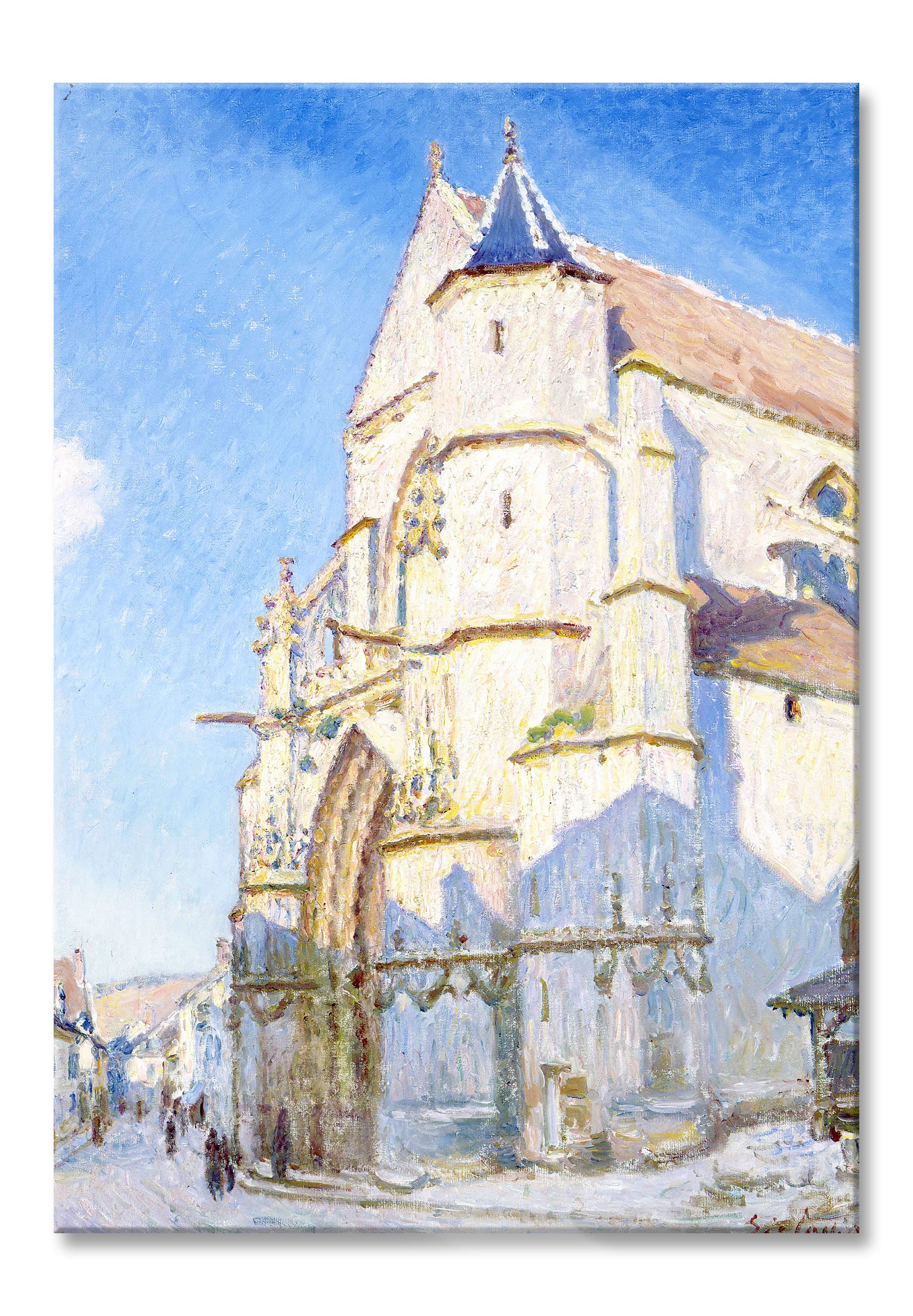 Alfred Sisley - L'église à Moret-Paris Petit-Palais, Glasbild