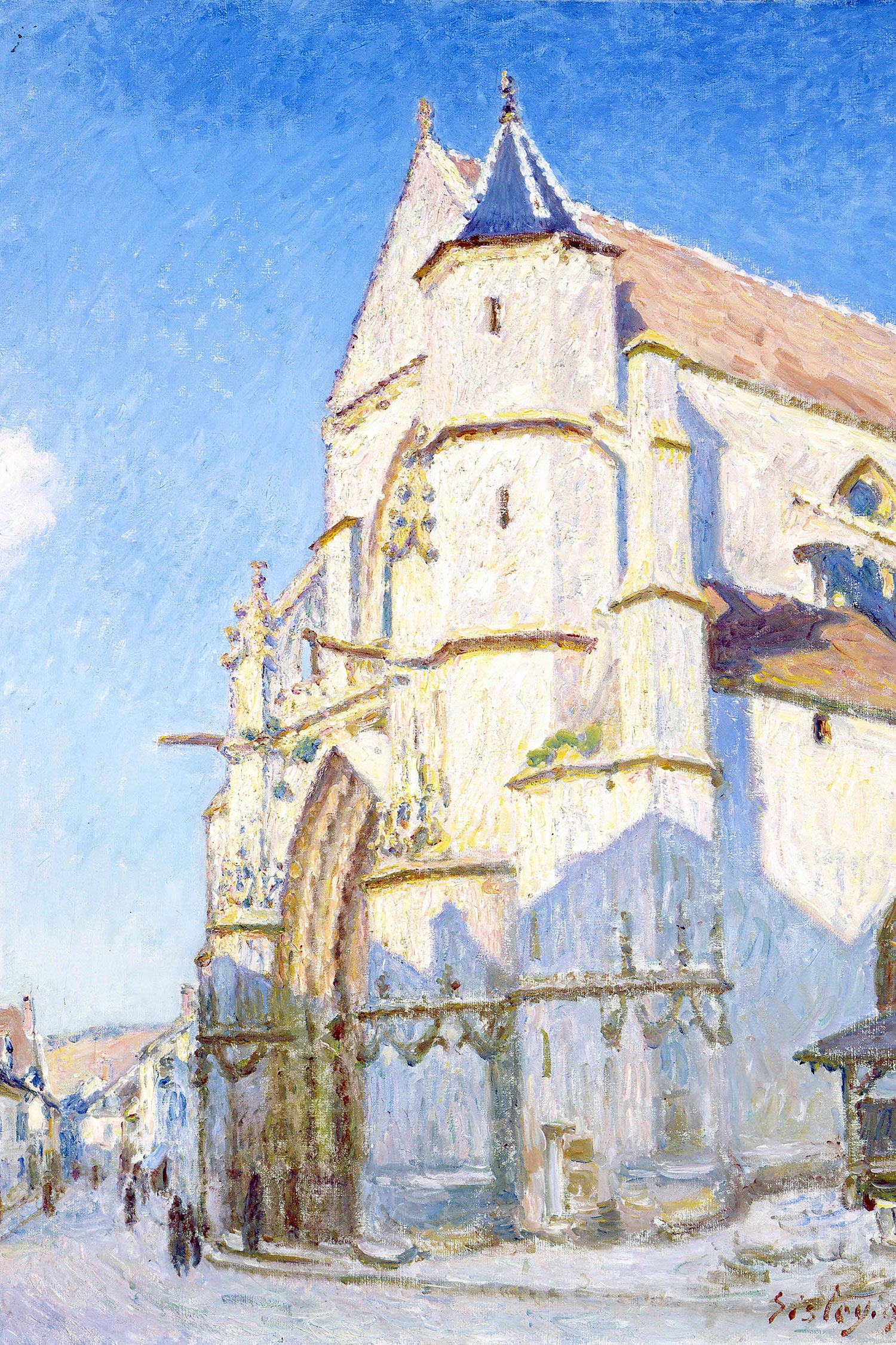 Alfred Sisley - L'église à Moret-Paris Petit-Palais, Glasbild