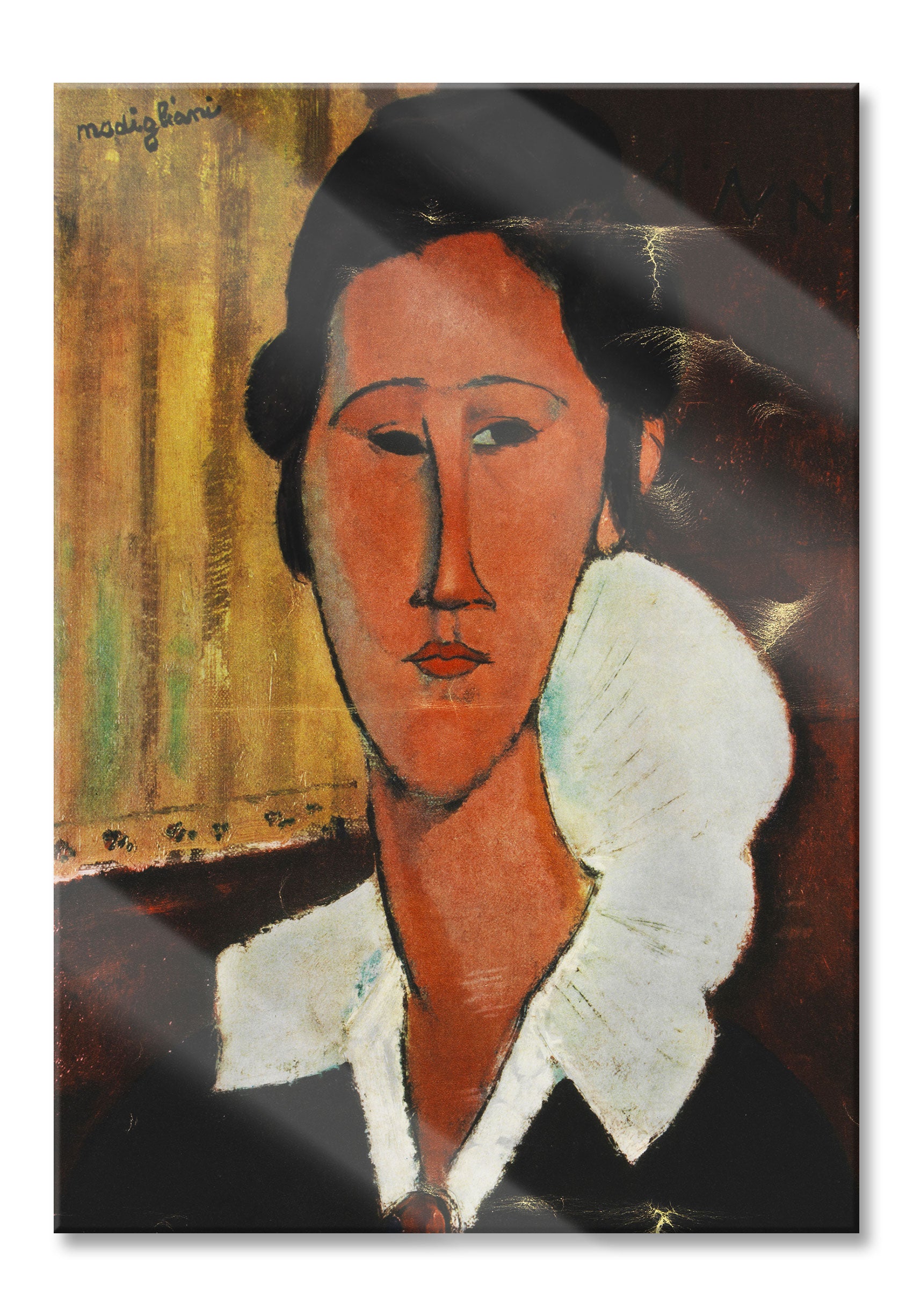 Amedeo Modigliani - Portrait von Hanka Zborowska , Glasbild