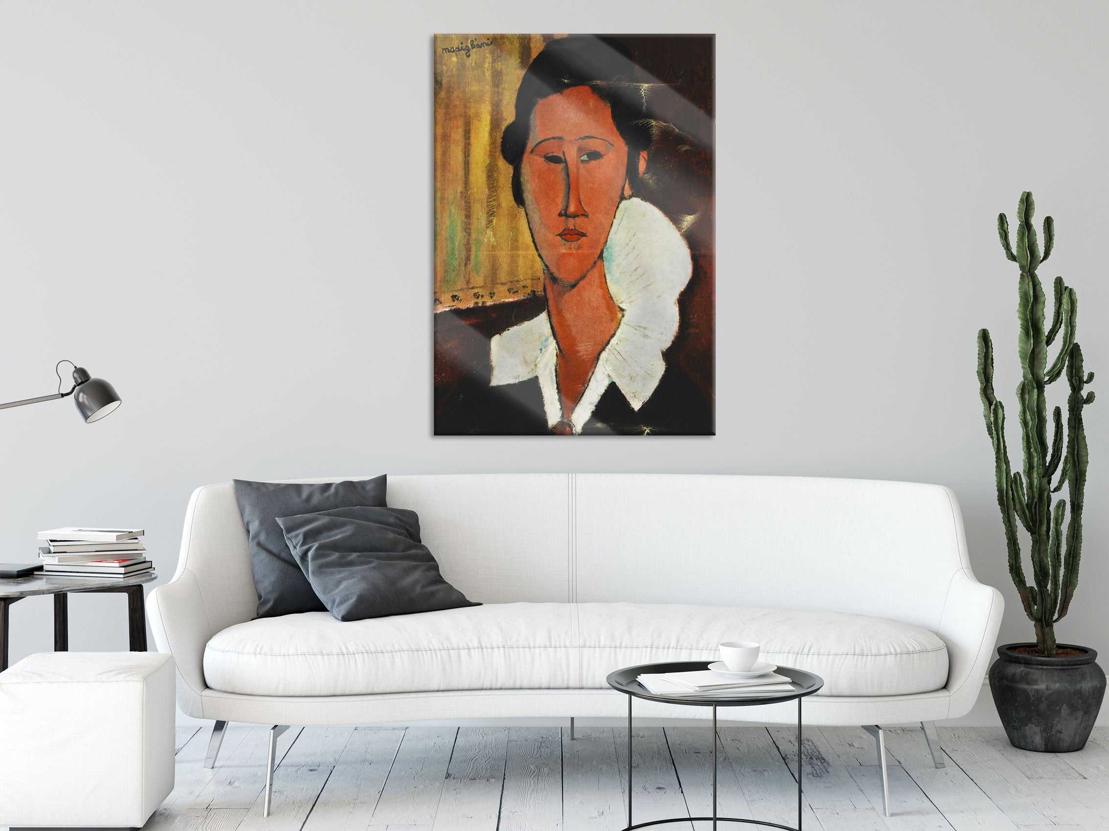 Amedeo Modigliani - Portrait von Hanka Zborowska , Glasbild